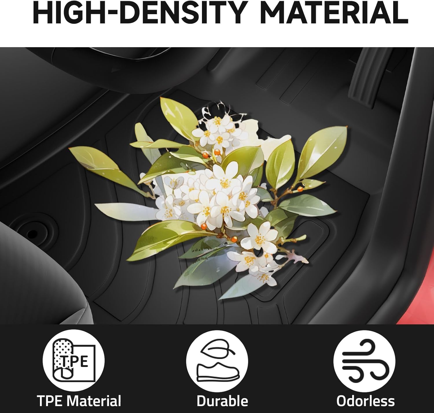 BYD Shark 6 Floor Mats Custom Fit for 2024 2025 Shark- All Weather TPE Floor Liners Trunk Mat 4 Piece Set Waterproof Car Mats(Rhd) image number 4