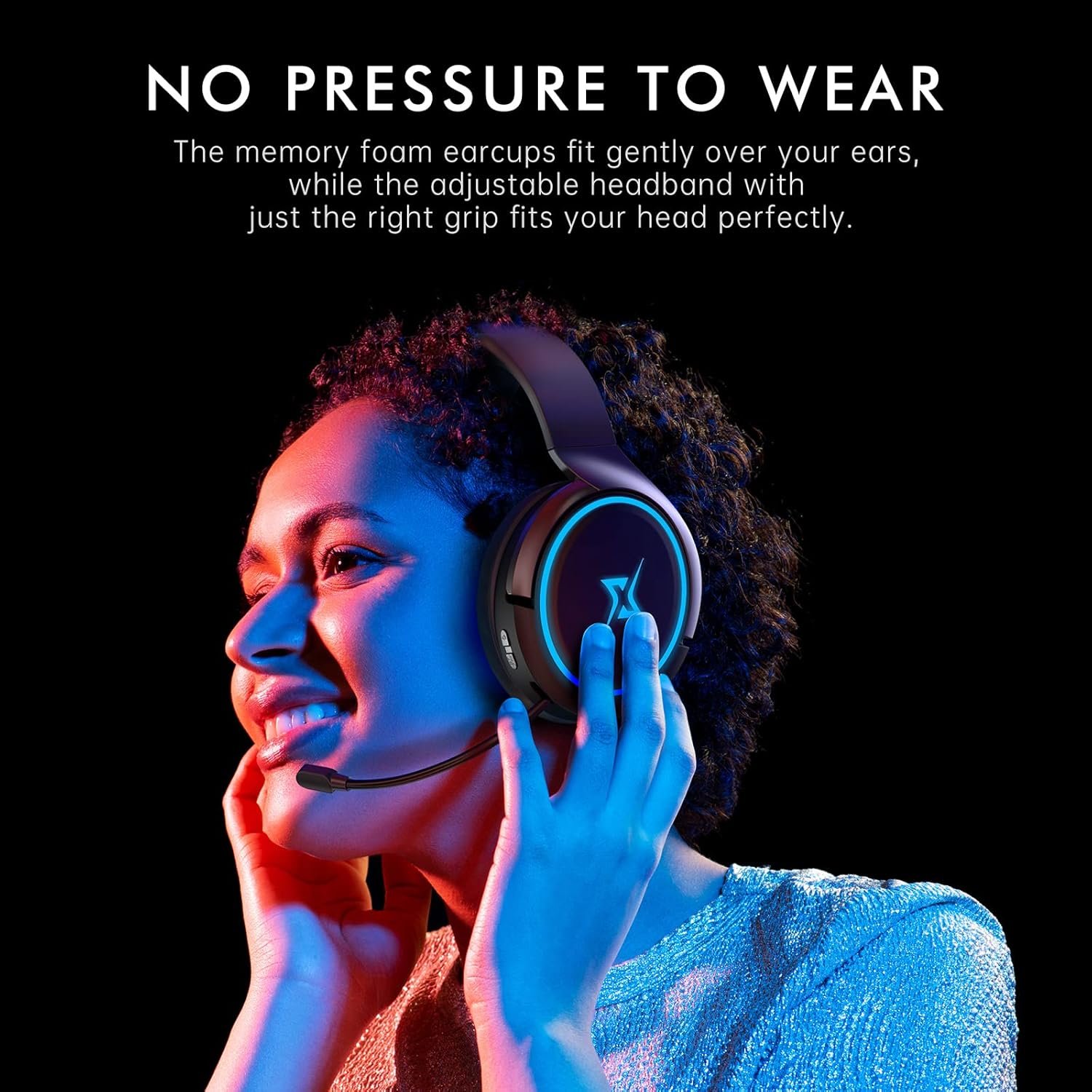 Targeal Wireless Gaming Headset - Best Headset for PS5, PS4, PC - Crystal Clear Sound with Mic - Gaming in Style with Wireless Headphones - Ultimate Wireless Gaming Experience (Black) - Black image number 2