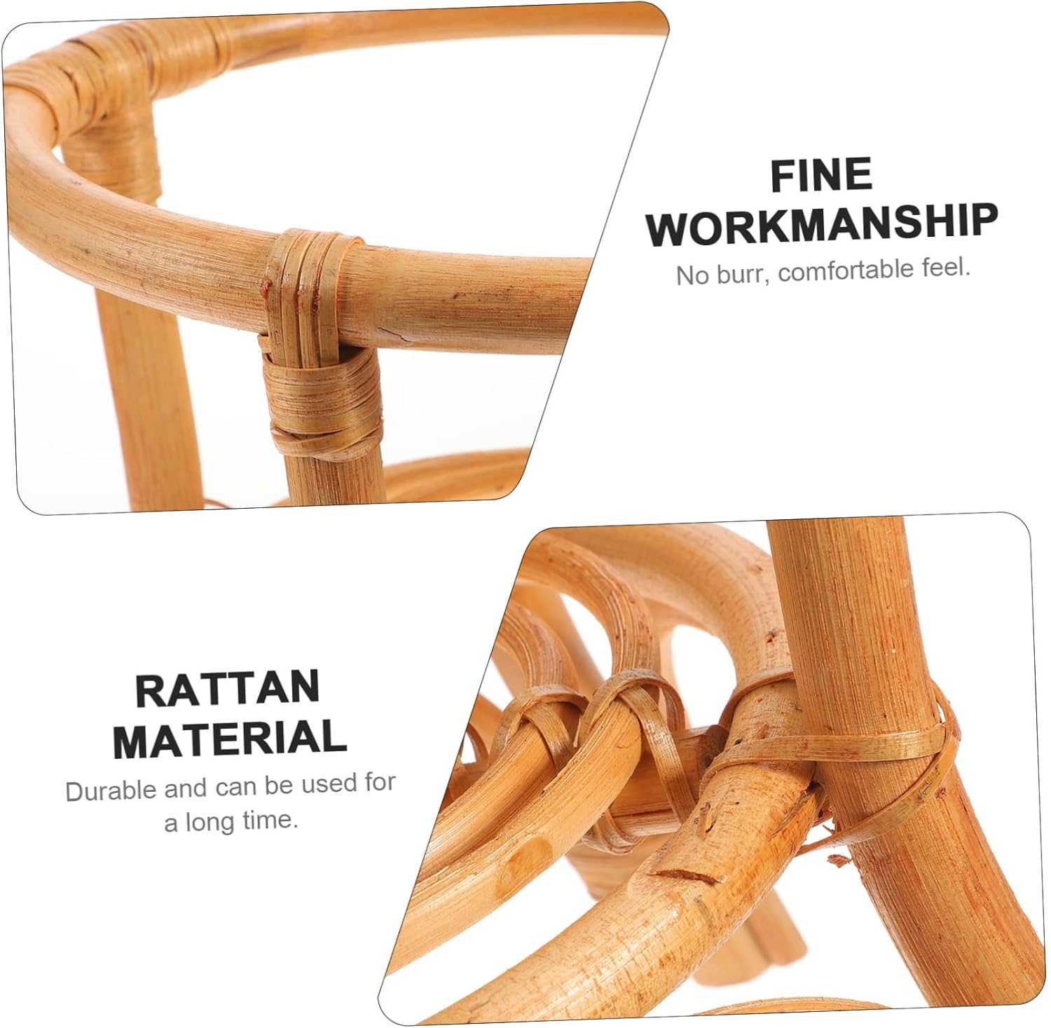 VINTORKY Rattan Flower Stand for Desktop Gardening Pot Holder Natural Material for Balcony Plant Pot Displaying Shelf image number 5