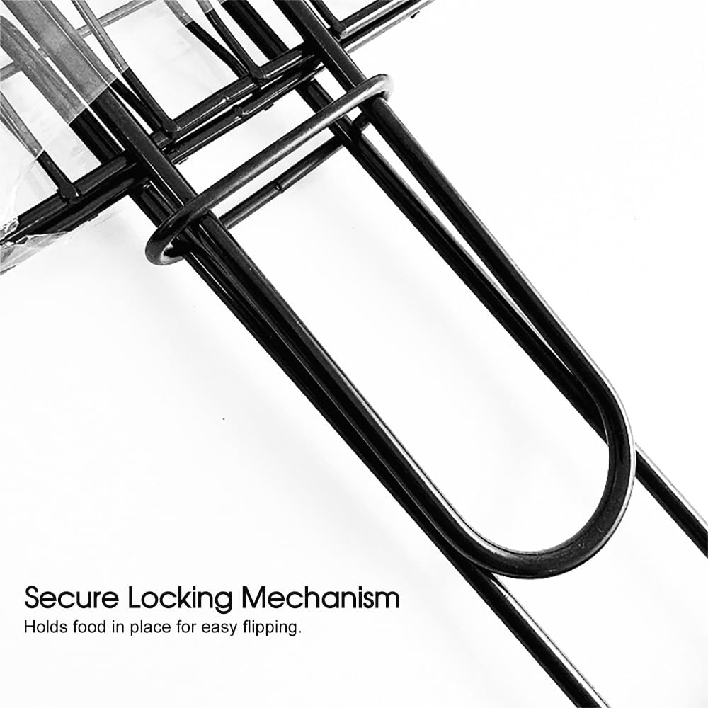 Leona Co BBQ Grill Rack &ndash; 31X49.5Cm, Durable Non-Stick Steel with Wooden Handle &ndash; Ideal for Grilling Meat, Seafood & Vegetables image number 1