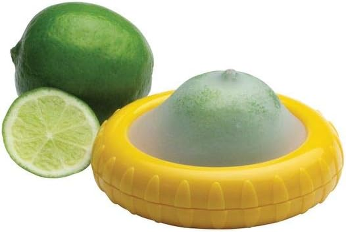 Cuisena Fresh Keeper Silicone Pod - Citrus Fruit Saver, Yellow | Bpa-Free Silicone Food Saver for Storing Leftover Lemons, Limes, & Oranges | Hard Plastic Sealing Ring | Tyre/Bottle Top Design image number 4