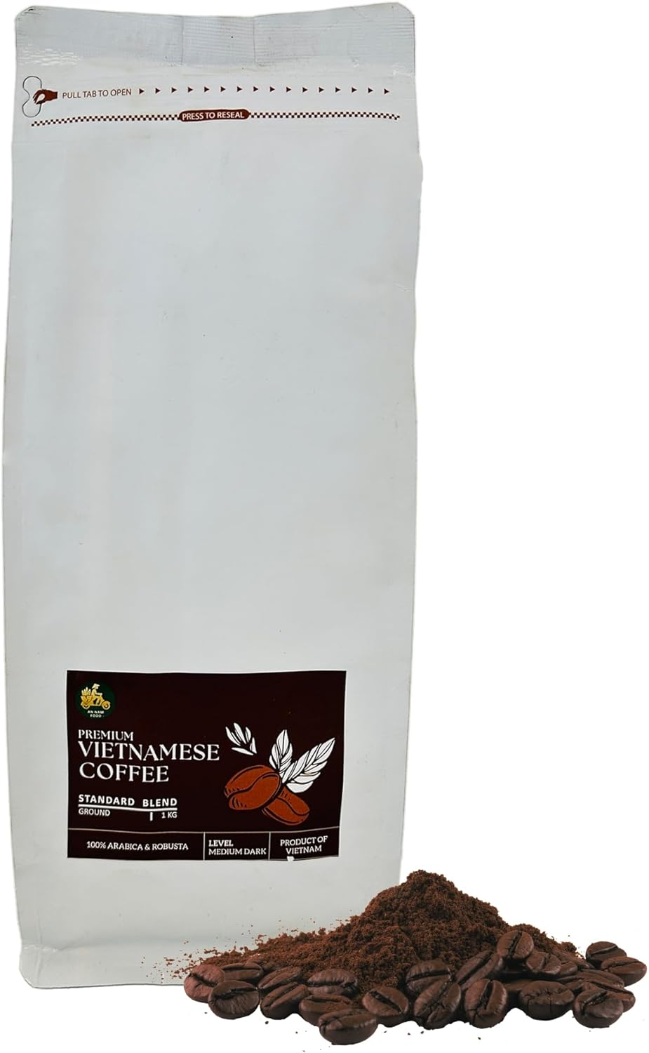 Vietnamese Standard Blend Coffee - Ground - 1Kg, Authentic Vietnamese Blend for Bold, Aromatic Coffee Lovers image number 1