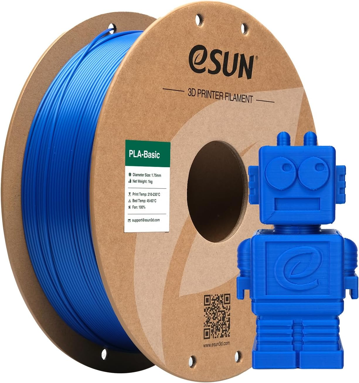 Esun Basic PLA Filament 1.75Mm, Epla 3D Printing Filament Dimensional Accuracy +/- 0.03Mm, 1KG Spool (2.2 LBS) Compatible with Most 3D Printer,Grey