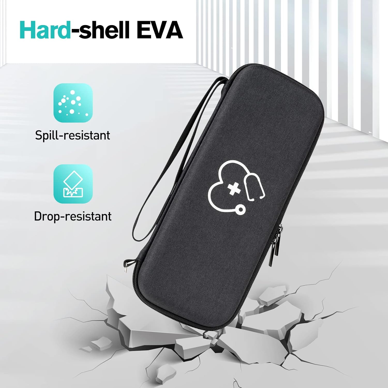 Procase Stethoscope Case for 3M Littmann Classic III, Lightweight II S.E, MDF Acoustica, Cardiology IV Stethoscope, Hard Travel Carrying Case -Black image number 3