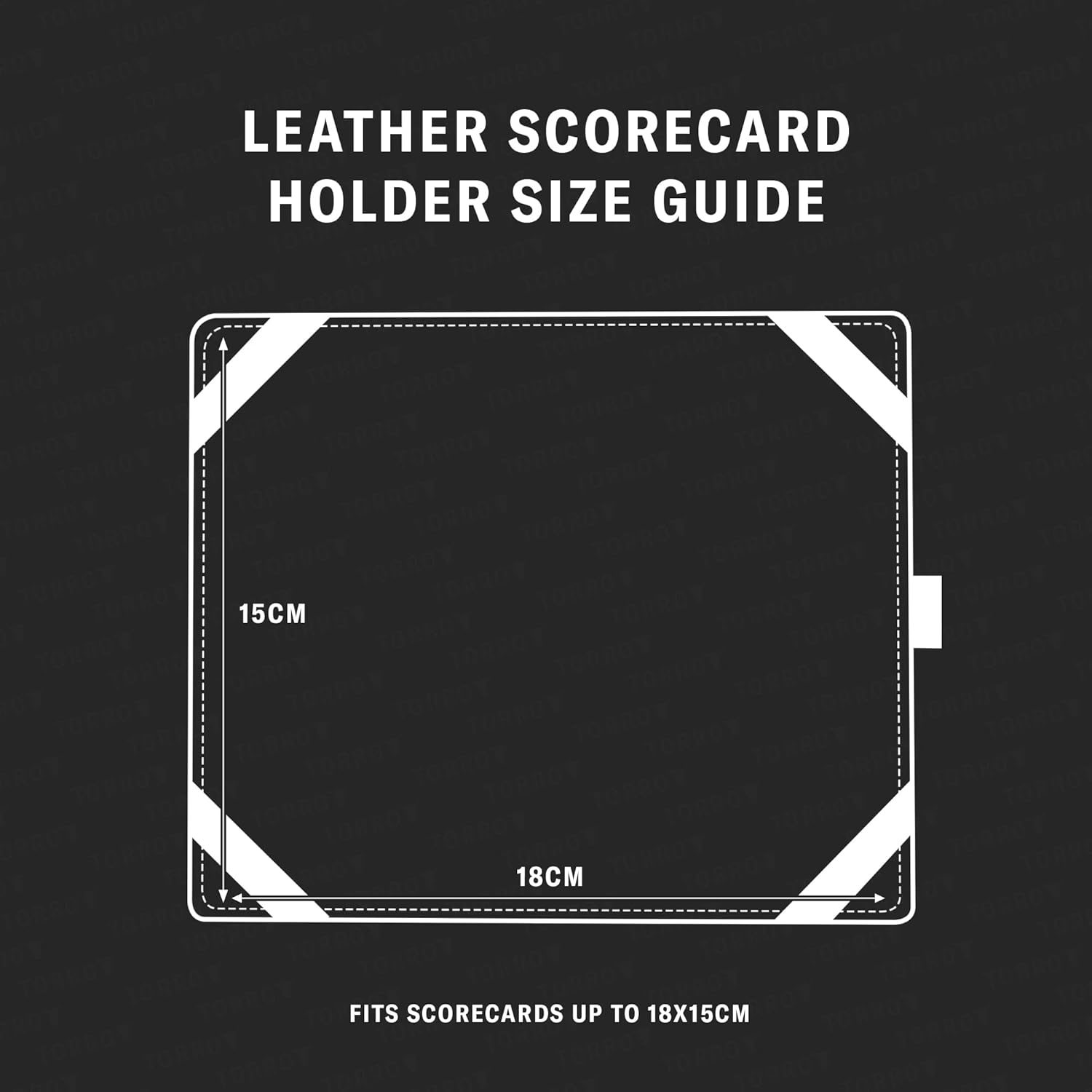 TORRO Regular Golf Scorecard Holder &ndash; Genuine Leather Golf Score Card Wallet with Card Slot and Pencil Loop (Navy Blue) image number 1