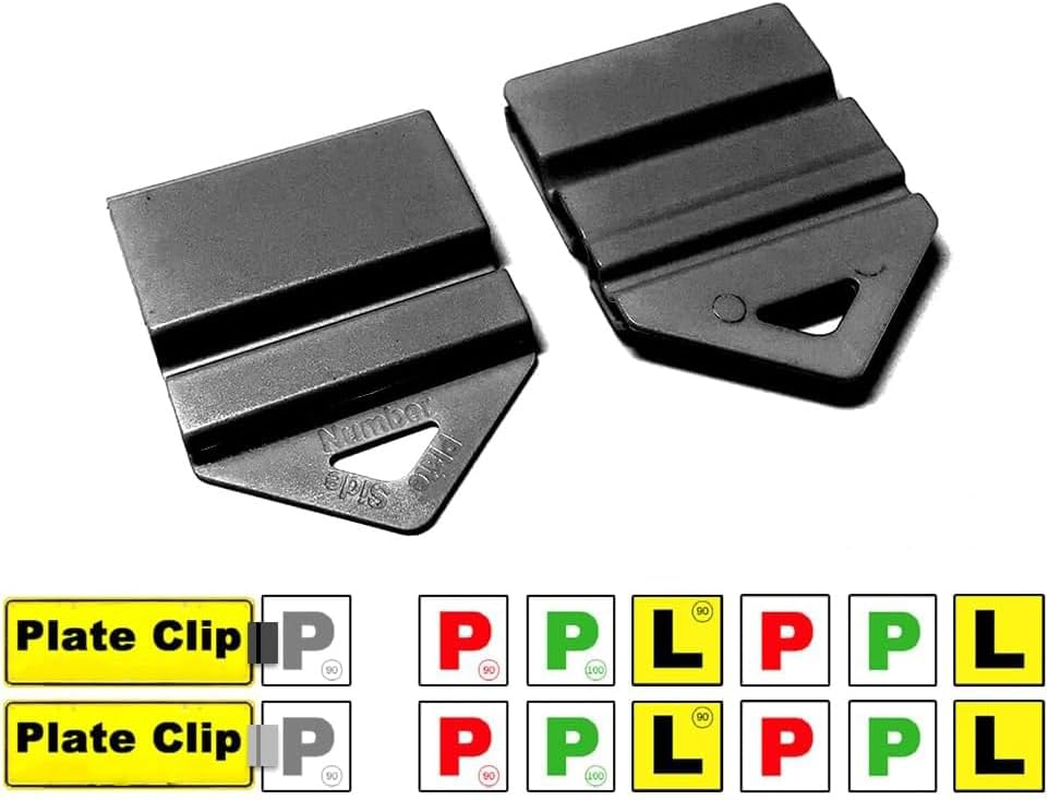 Clip It on 8-Pack No Drill License Plate Mounting Kit, Universal Quick Install Front & Rear Holder Frame with Durable Plastic Clips for Cars, Trucks and Suv(Black) image number 2