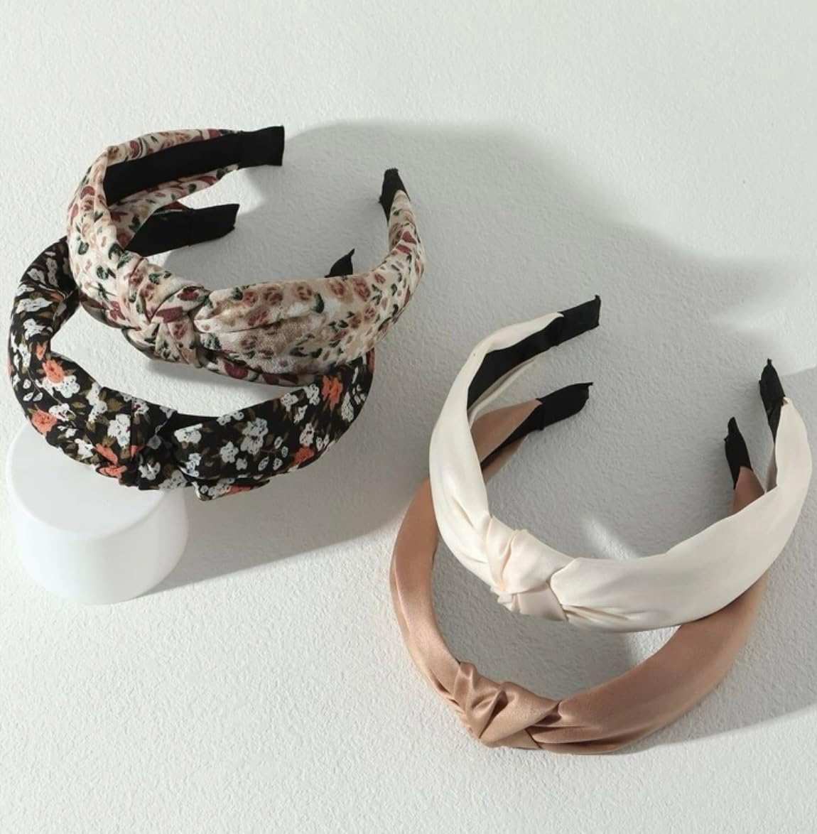 Knotted Headbands for Women Boho Womens Headbands Fashion, Top Knot Head Band for Girls Wide Knot Headband Trendy Hairband Hair Accessories image number 3