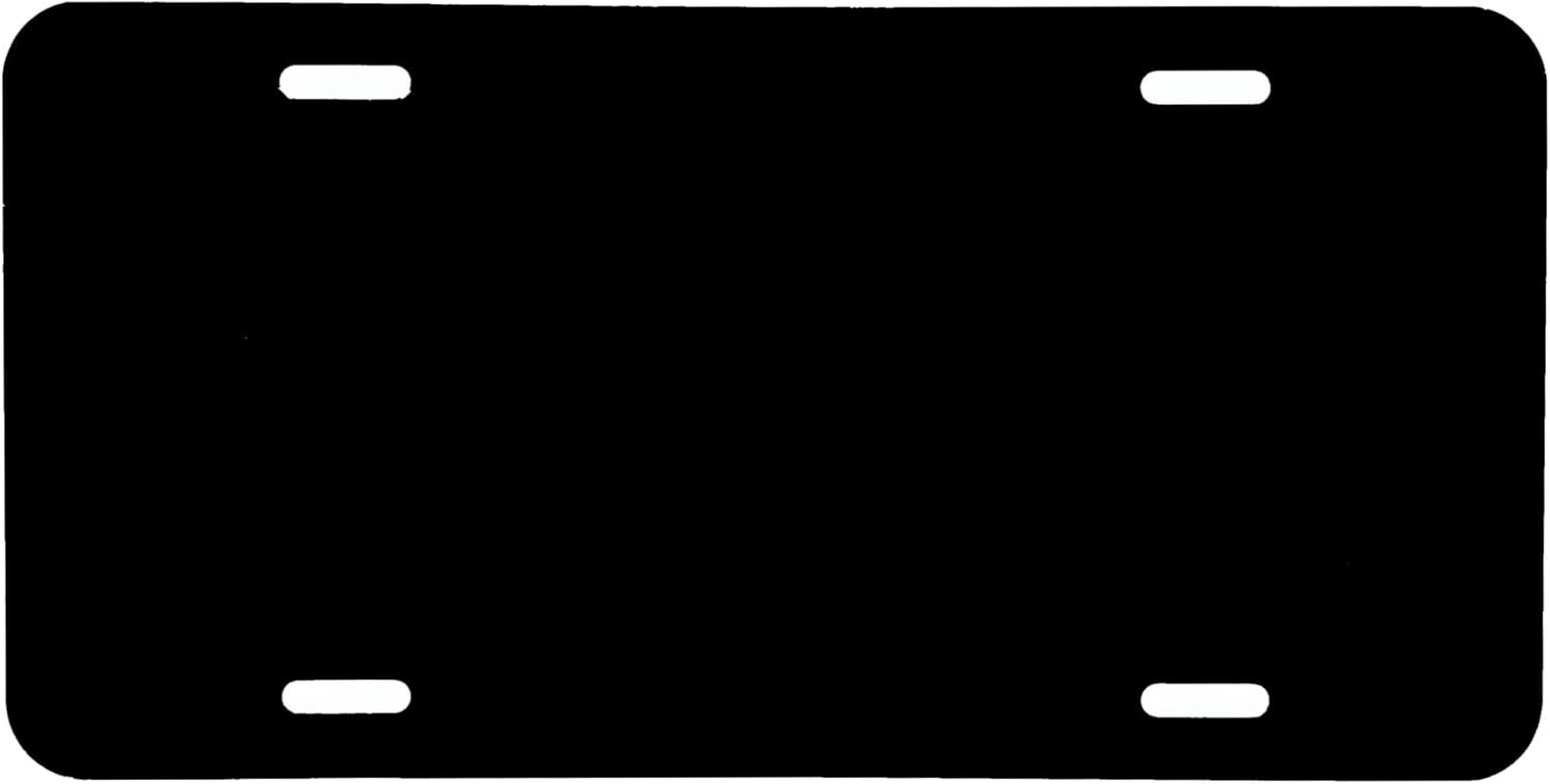 DMSE Wholesale Black Blank Metal Aluminium Automotive License Plate Plates Tag for Custom Design Work - 0.025 Thickness/0.5Mm - Us/Canada Size 12X6 (Black)