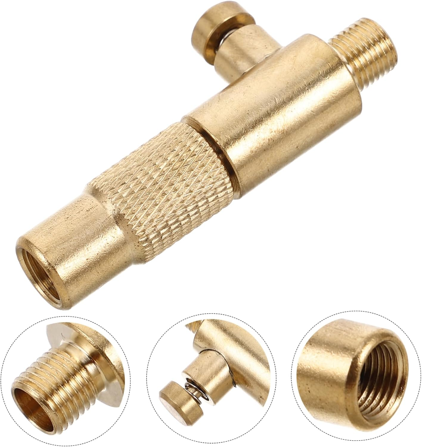 Cabilock Car Inflatable Pump Connector for Vehicle Tires Threaded Quick Connect Fittings Compatible Bike Tire Valve Adapter Automotive Replacement Parts image number 3