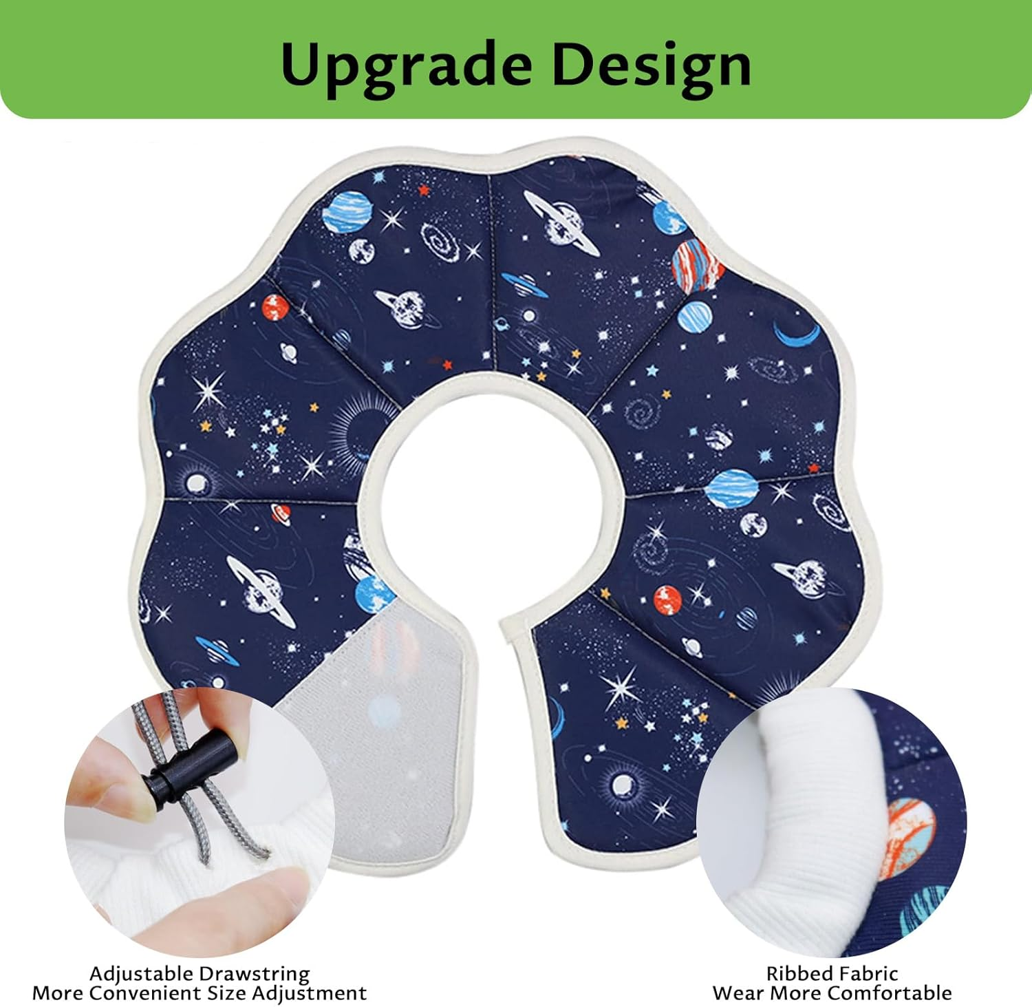 Velmoriah Cat Cone Collar Soft, Adjustable Cat Recovery Collar to Stop Licking, Protective Pet Cone Collar after Surgery for Cats (S)