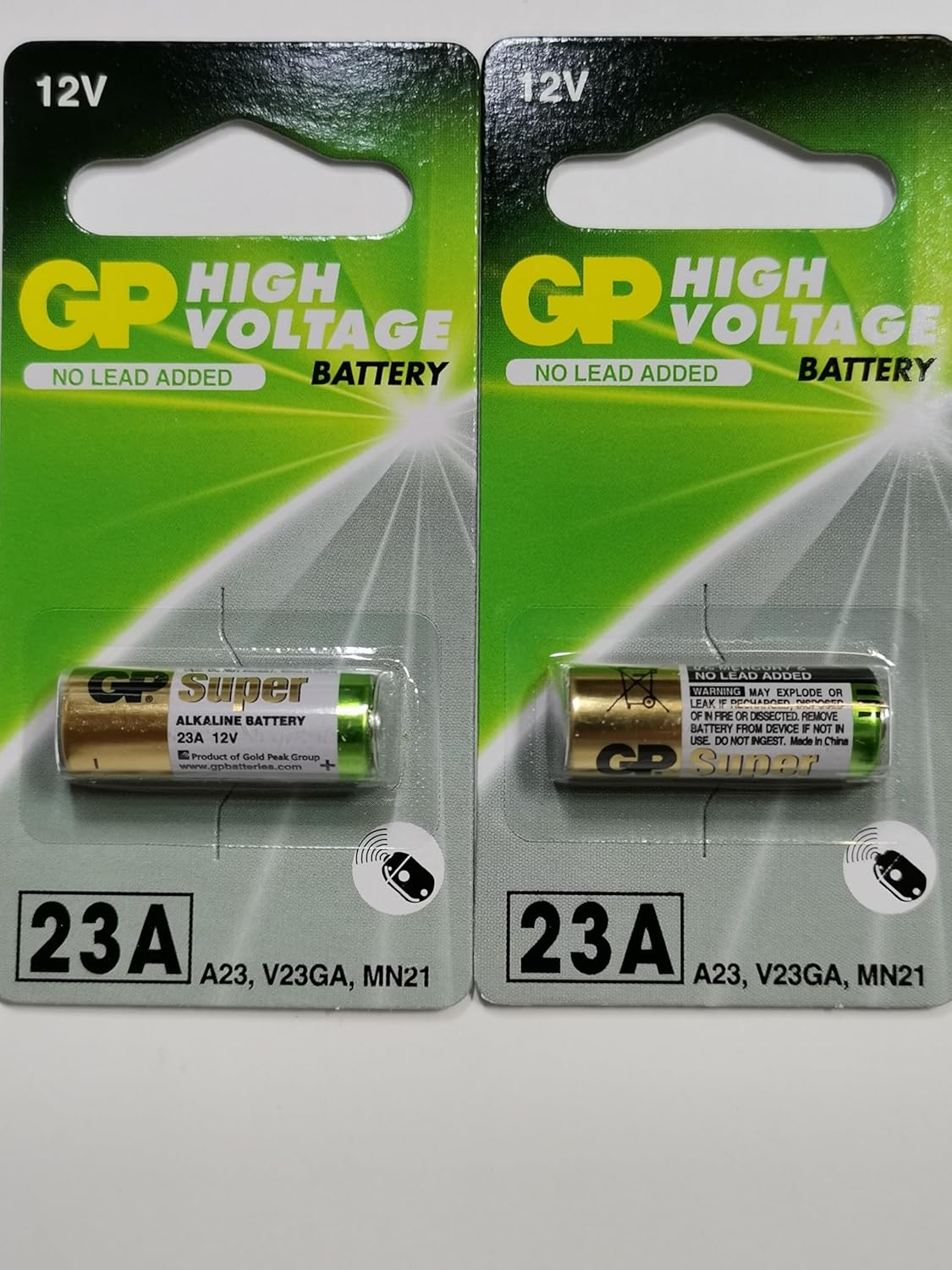 2Pcs GP 23AE 12V Alkaline Batteries
