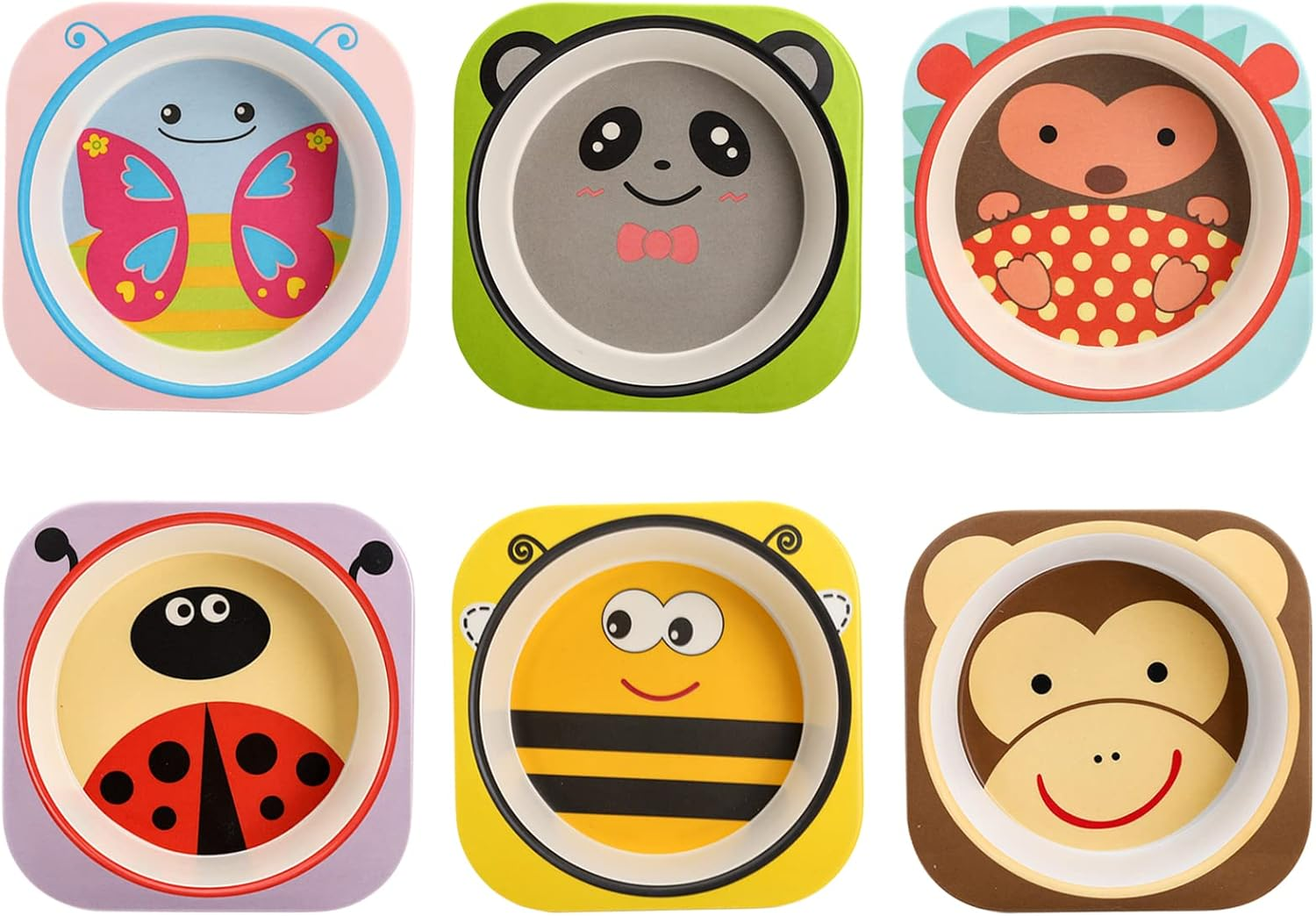 Lyellfe 6 Pack Bamboo Bowls, 10 Oz Unbreakable Bowl, Fun Bowl Tableware Cereal Bowls for Soup Noodle Pasta, BPA Free, Dishwasher Safe image number 5