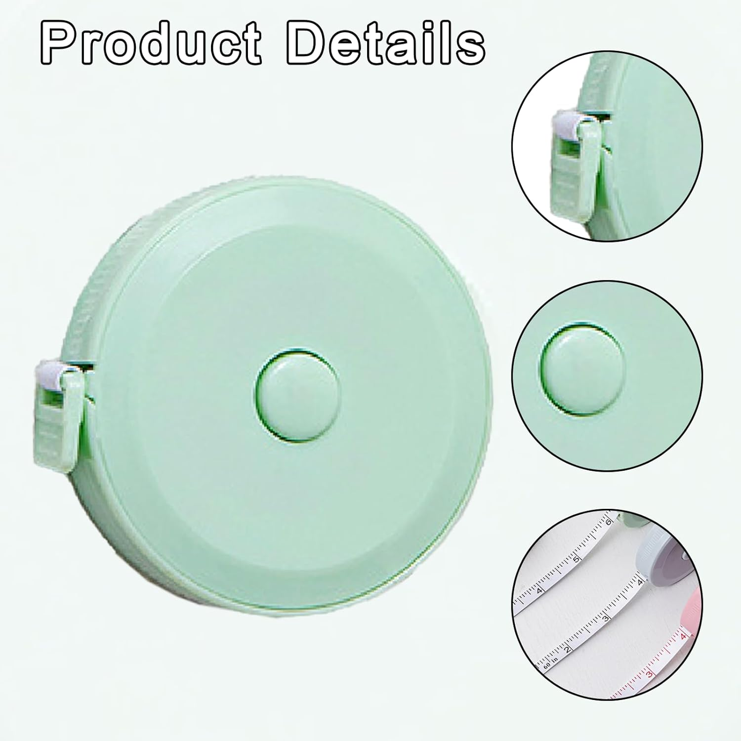 4 Pack Soft Measuring Tapes Retractable Small Mini Soft Sewing Fabric Waist Measure Tapes Fabric Measurement Digital Body Measuring for Height Tailor Home Craft Measurement image number 4