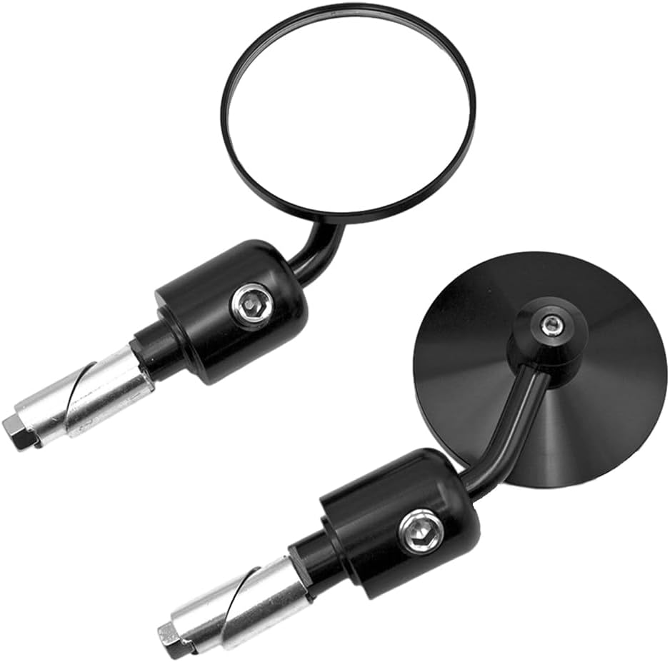 Baceyong Motorcycle Bar End Rear View Mirror,Fit for 22Mm/7/8" Standard Motorcycl Handlebars,Adjustable Rear View Mirror image number 5