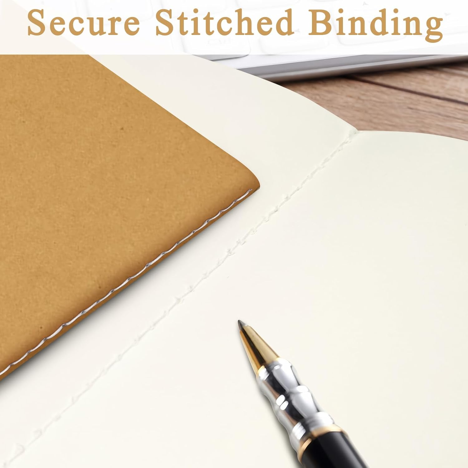 24 Pack Blank Notebook A5, 60 Pages(30 Sheets) Kraft Notebooks Unlined Journals Bulk Sketchbook Multipack for Kids Students Classroom Writing Drawing Office Back to School Gift, 21.5X14Cm（Brown） image number 2