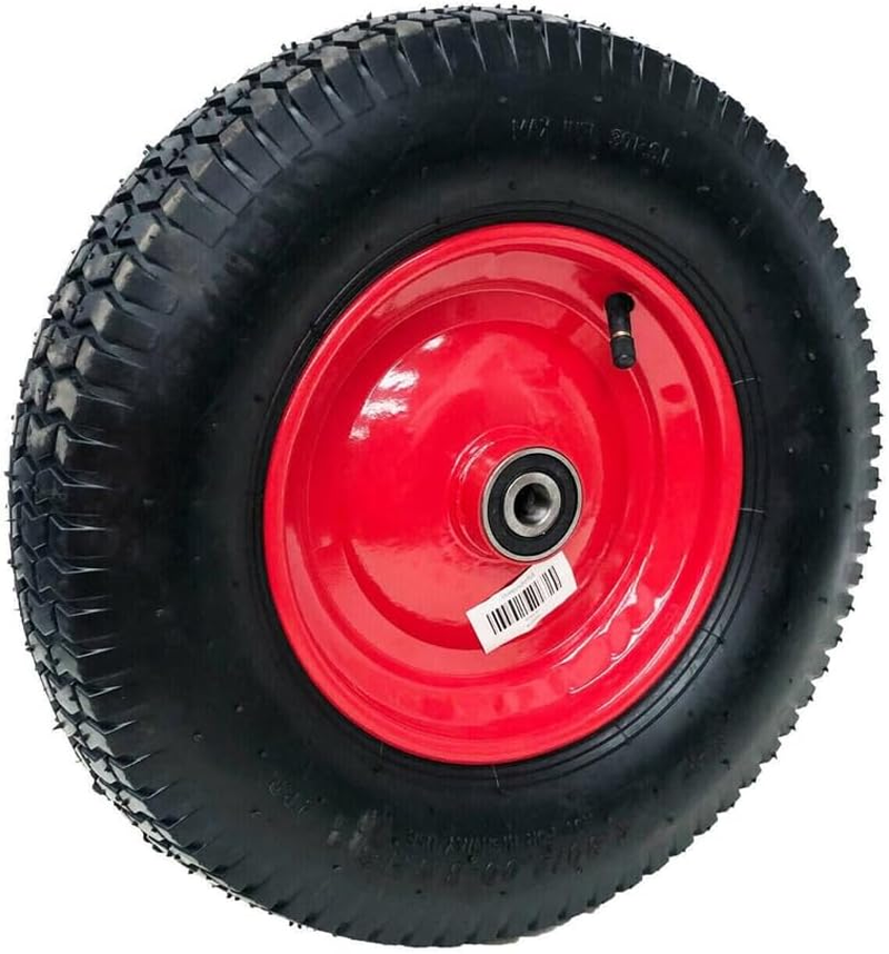 16" Solid Tyre, Puncture-Proof Solid Rubber Tyres, Wheelbarrow Wheels Flat Proof 25Mm Bore 6.5"-8", for Garden Wagon/Wheelbarrow/Hand Truck/Trolley Dolly/Lawn Mover Replacement