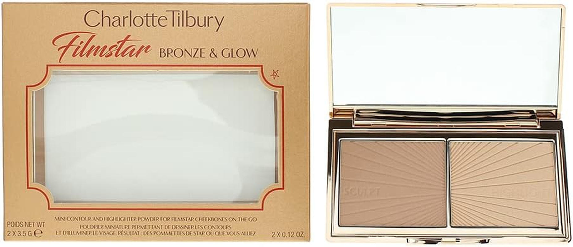 Charlotte Tilbury Filmstar Bronze and Glow Light - Medium Mini Travel Size image number 1