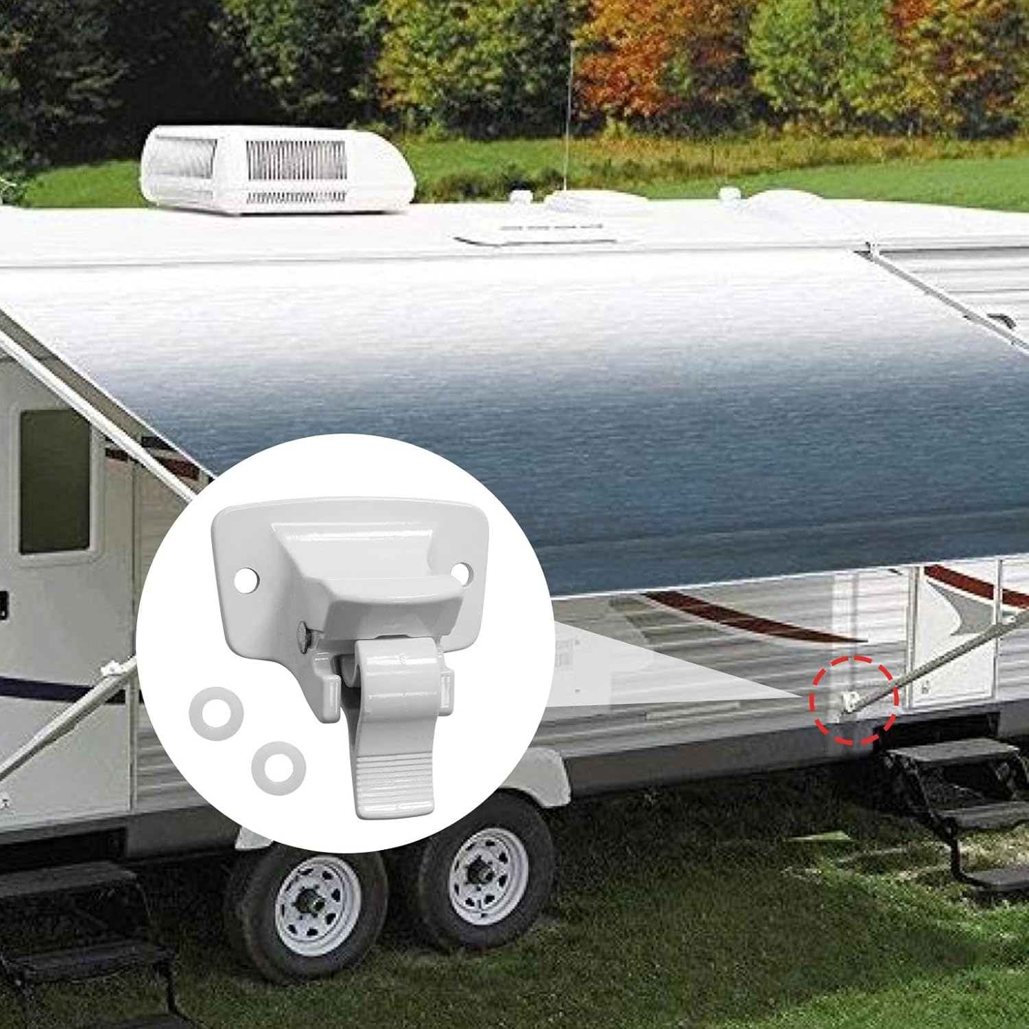 3314067.004B Wall Mount Bracket Bottom Bracket Assembly Fits for Dometic and Sunchaser Awning Parts RV Camper Trailer Replacement image number 2