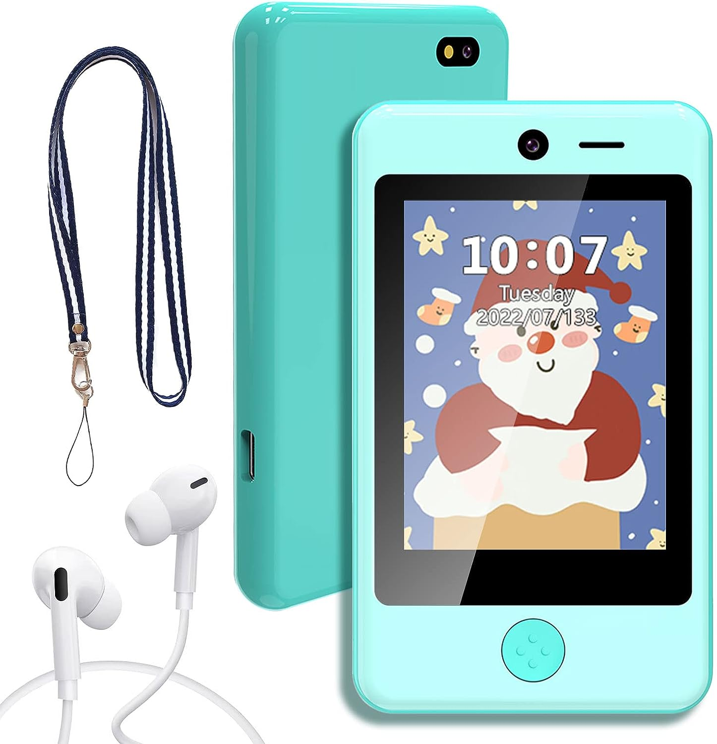PTHTECHUS Kids Smartphone with Music Game, 3.8 Inch Large Touchscreen Mini Pad Toy with MP3 Dual Cameras 16 Game Calculator Pedometer Flashlight Small Phone Present for 4-12 Girls Boys Gifts