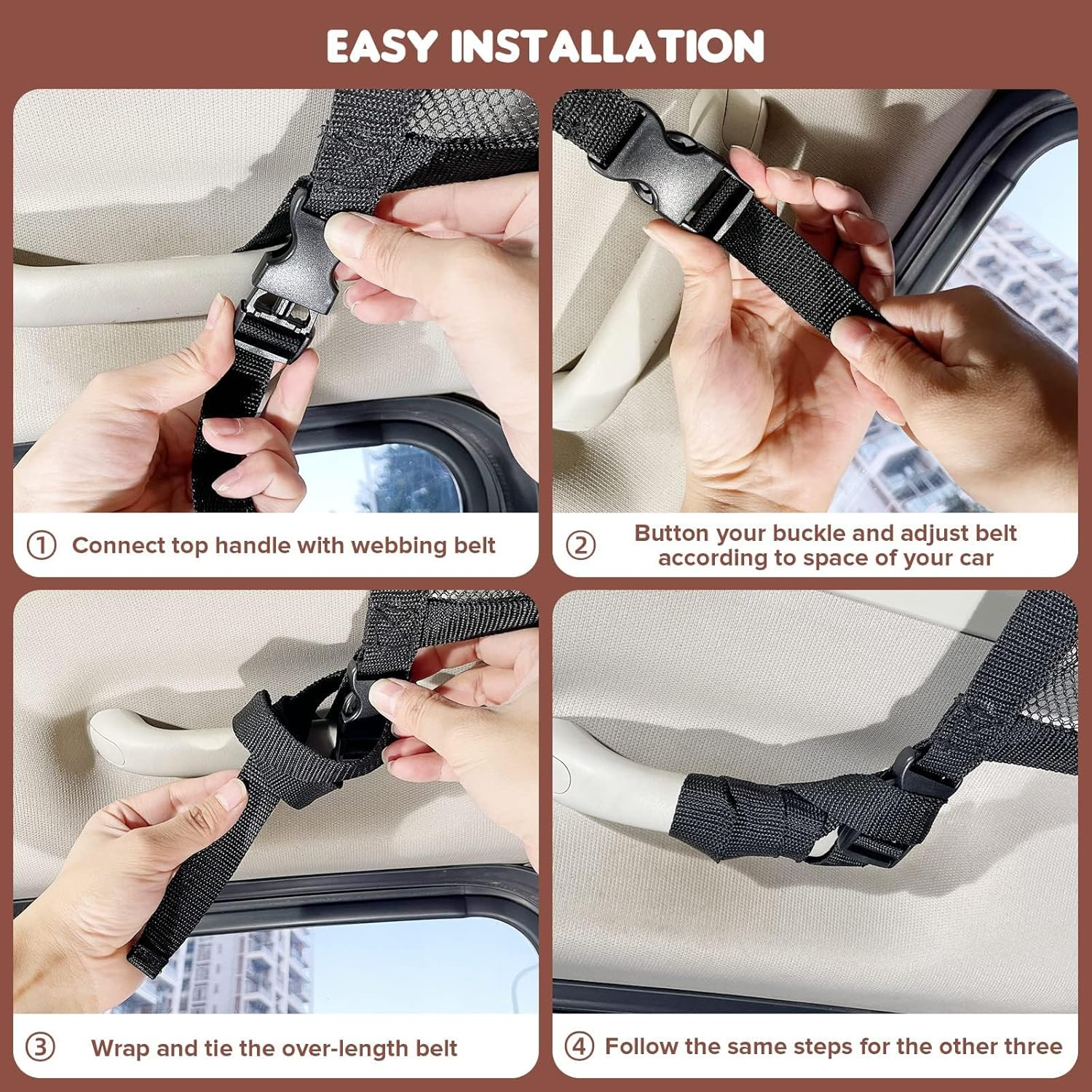 Car Ceiling Cargo Net Pocket, 21.6'' X 31.5'' Double Layer Mesh and Strengthen Load Bearing Car Roof Storage Organizer, for SUV, Trucks, Camping, Road Trip Essentials image number 1