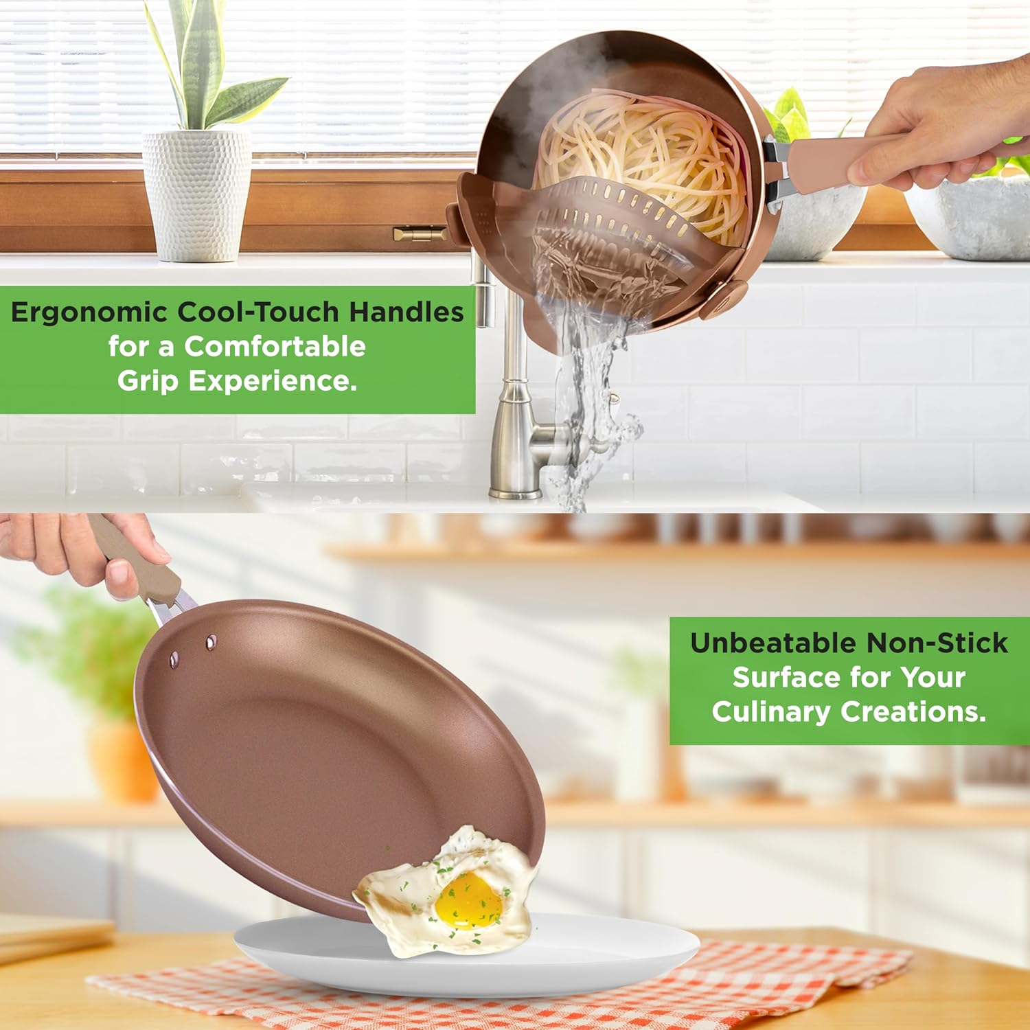 Nutrichef 20-Piece Nonstick Kitchen Cookware Set - Pfoa/Pfos-Free Heat Resistant Lacquer Kitchenware W/Bakeware, Frying Pans, Cooking Pots, Utensils image number 1