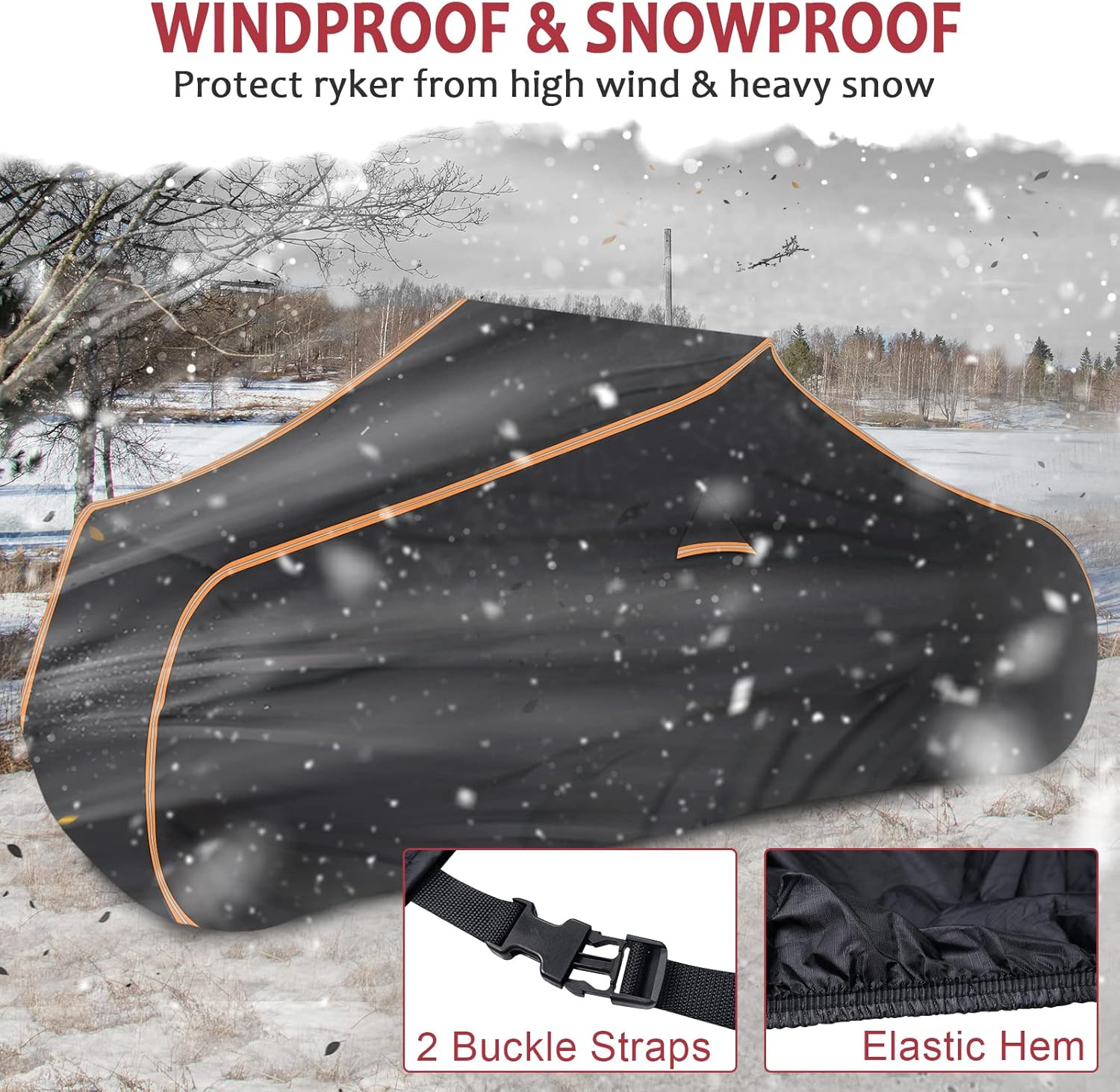 Starknightmt Ryker Cover Upgraded Waterproof Full Cover Compatible with Can-Am Ryker 900/600/Sport/Rally Edition Accessories Heavy-Duty 420D All Wealther Protection Covers image number 1