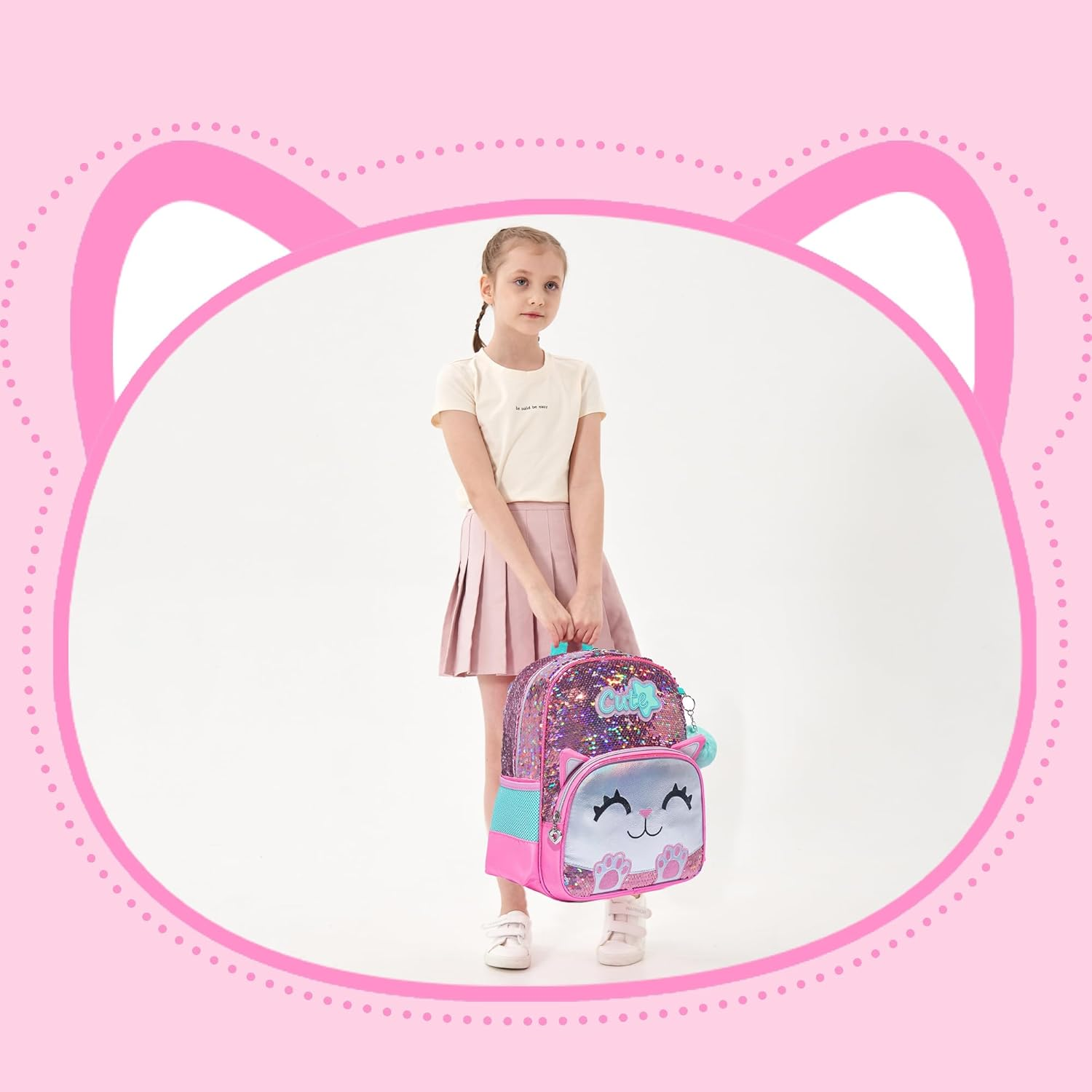 MYHSBYO Toddler Backpacks for Girls Boys 2-4 Kids Preschool Backpacks for Girls Boys Cute Kindergarten Backpack