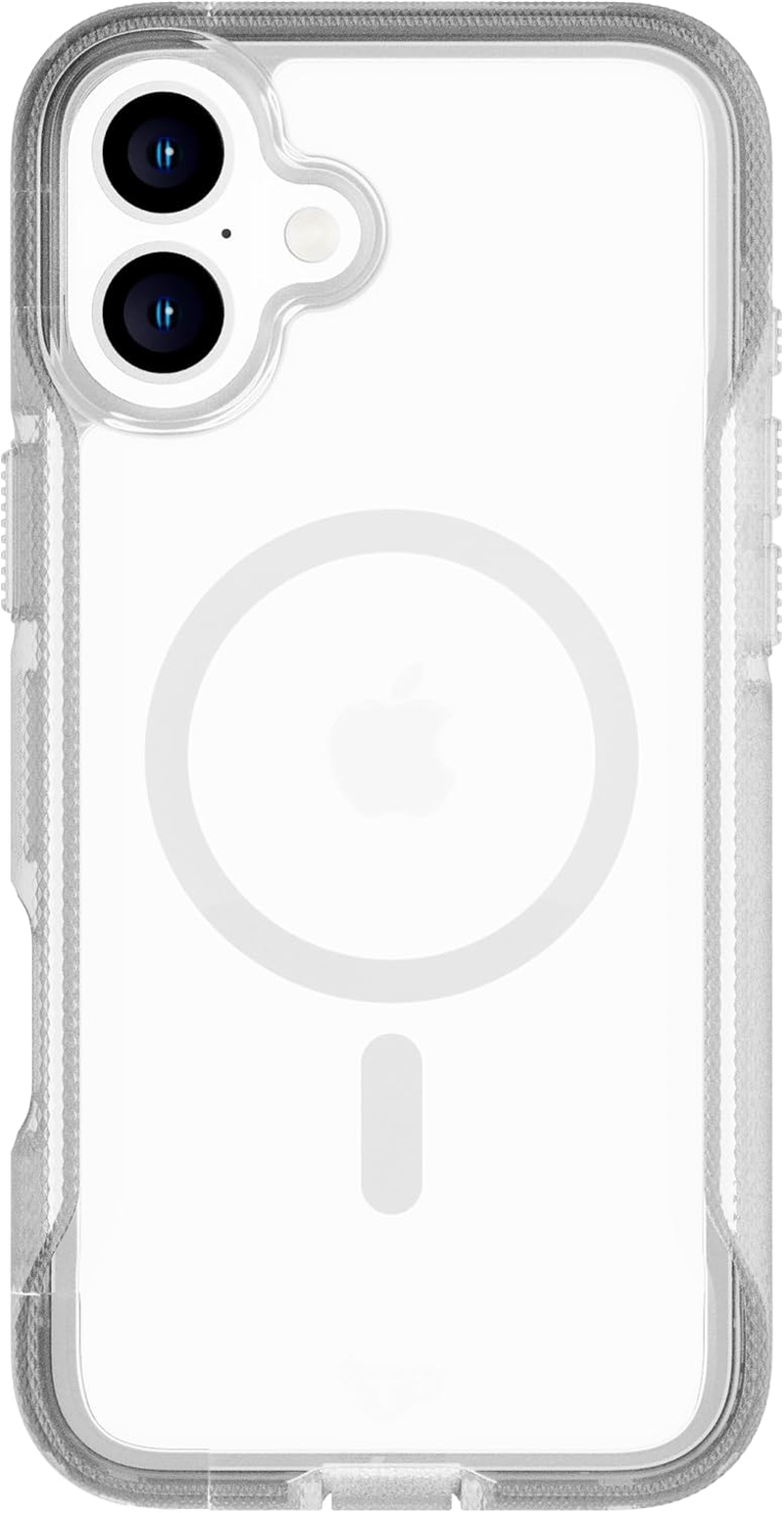 Tech21 Evopro Case Apple Iphone 16 plus - Compatible with Magsafe, Wireless Charging, Scratch-Resistant Shockproof Impact Protection Case 21X Military Standard Tested - Clear/Black