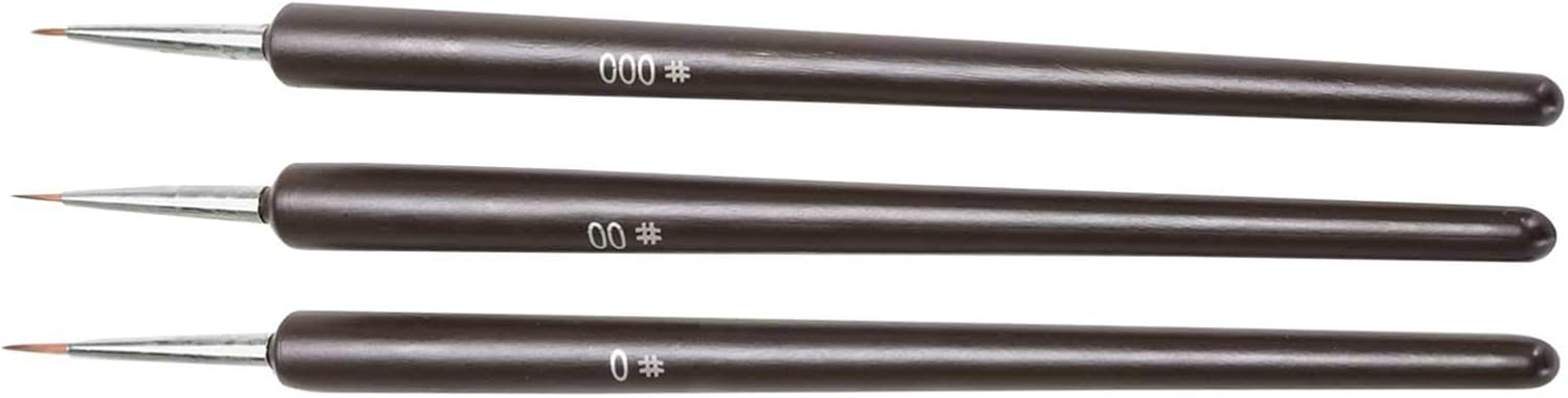 TRIXES 3 X Tiny Gel Acrylic Nail Art Tips Salon Drawing Pen Brush Painting Tool