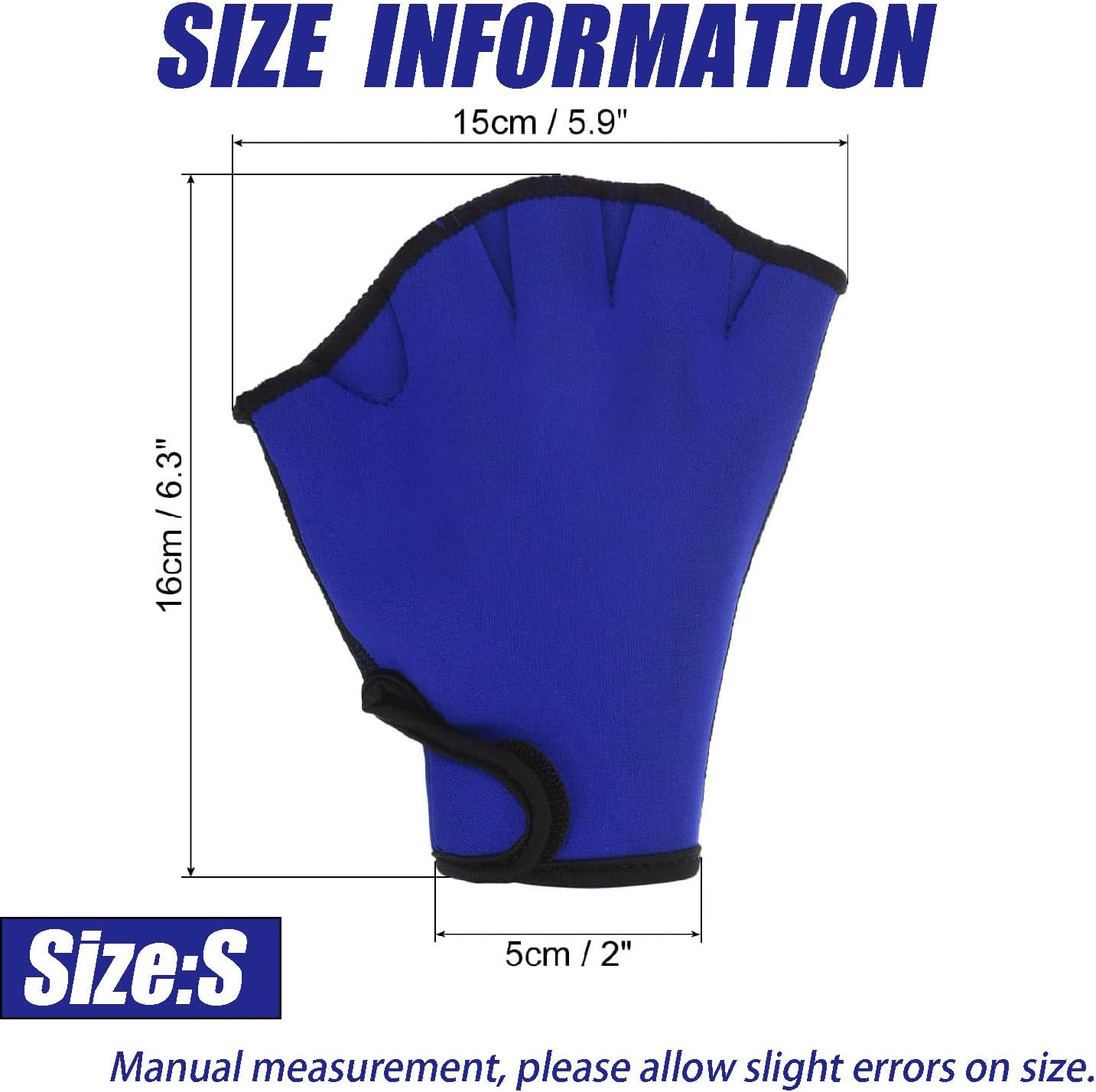 Swimming Aquatic Gloves Men Women Children Swimming Training Gloves Neoprene Gloves Webbed Breathable Lightweight Training Gloves Fitness Swimming image number 4