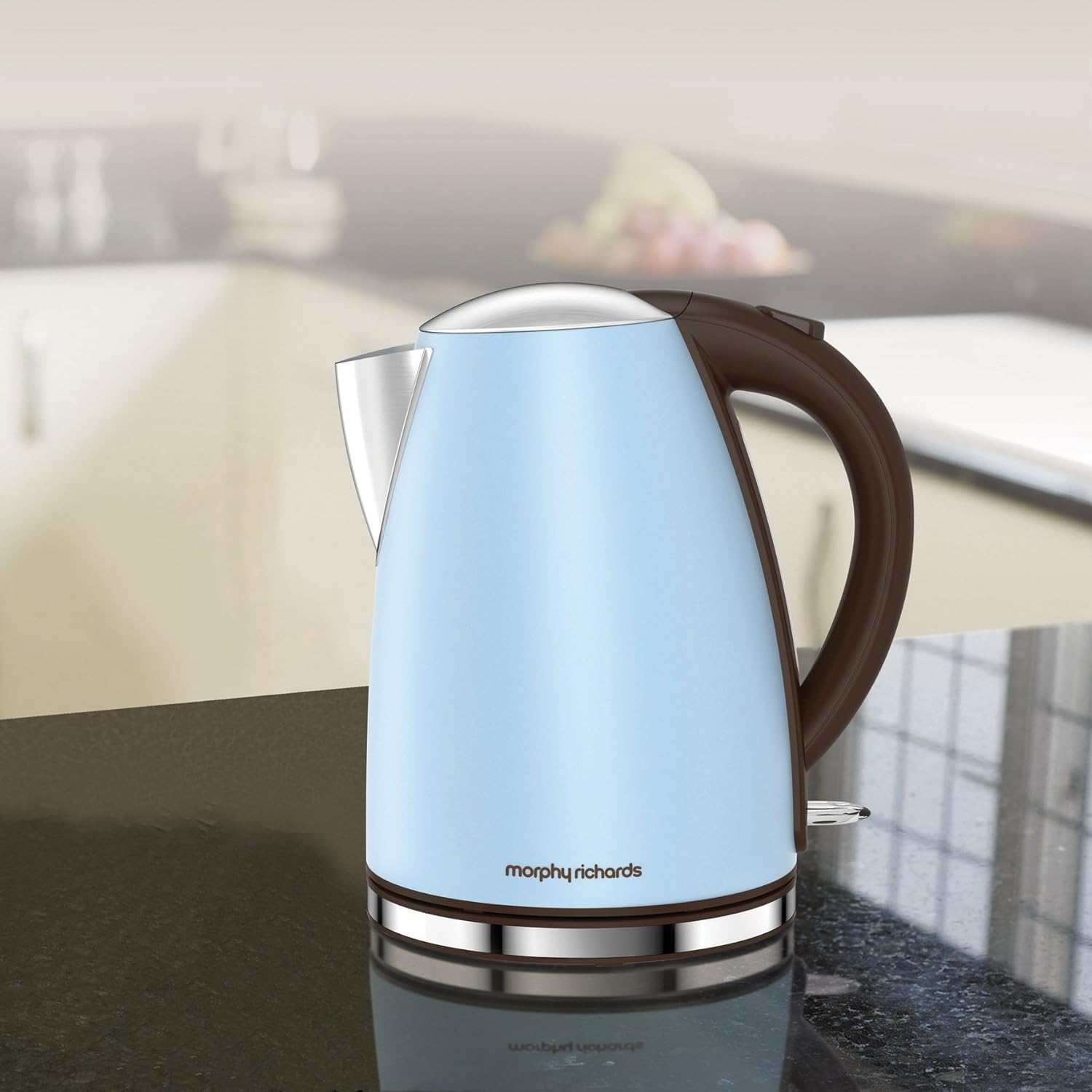Morphy Richards 103002 - Accents Collection Kettle Jug Cream Blue Azure Teapot image number 2