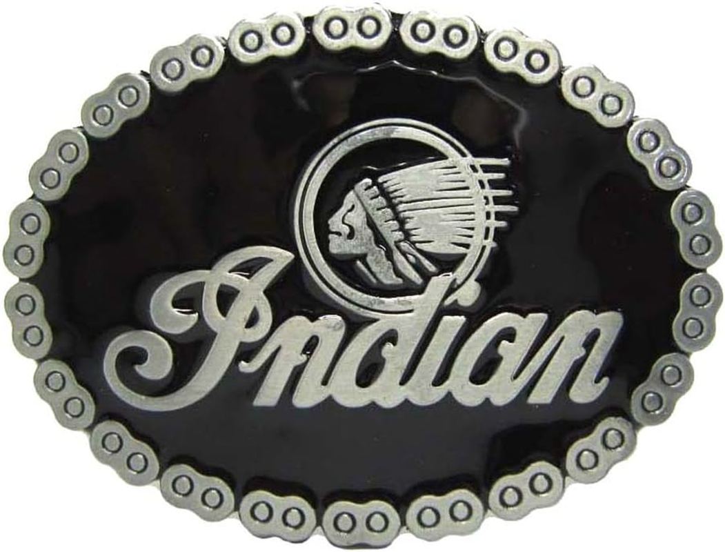 MASOP Native American Indian Belt Buckle, USA Mens Belt Buckles Jeans Accessory