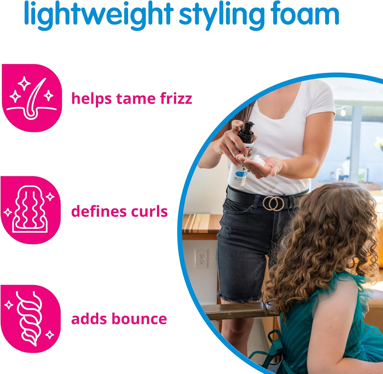 So Cozy Kids Sensitive Styling Foam - Sensitive Foam for Kids W/Straight or Curly Hair - Gentle Natural Hold Styler, Rosemary (6 Fl Oz) image number 4