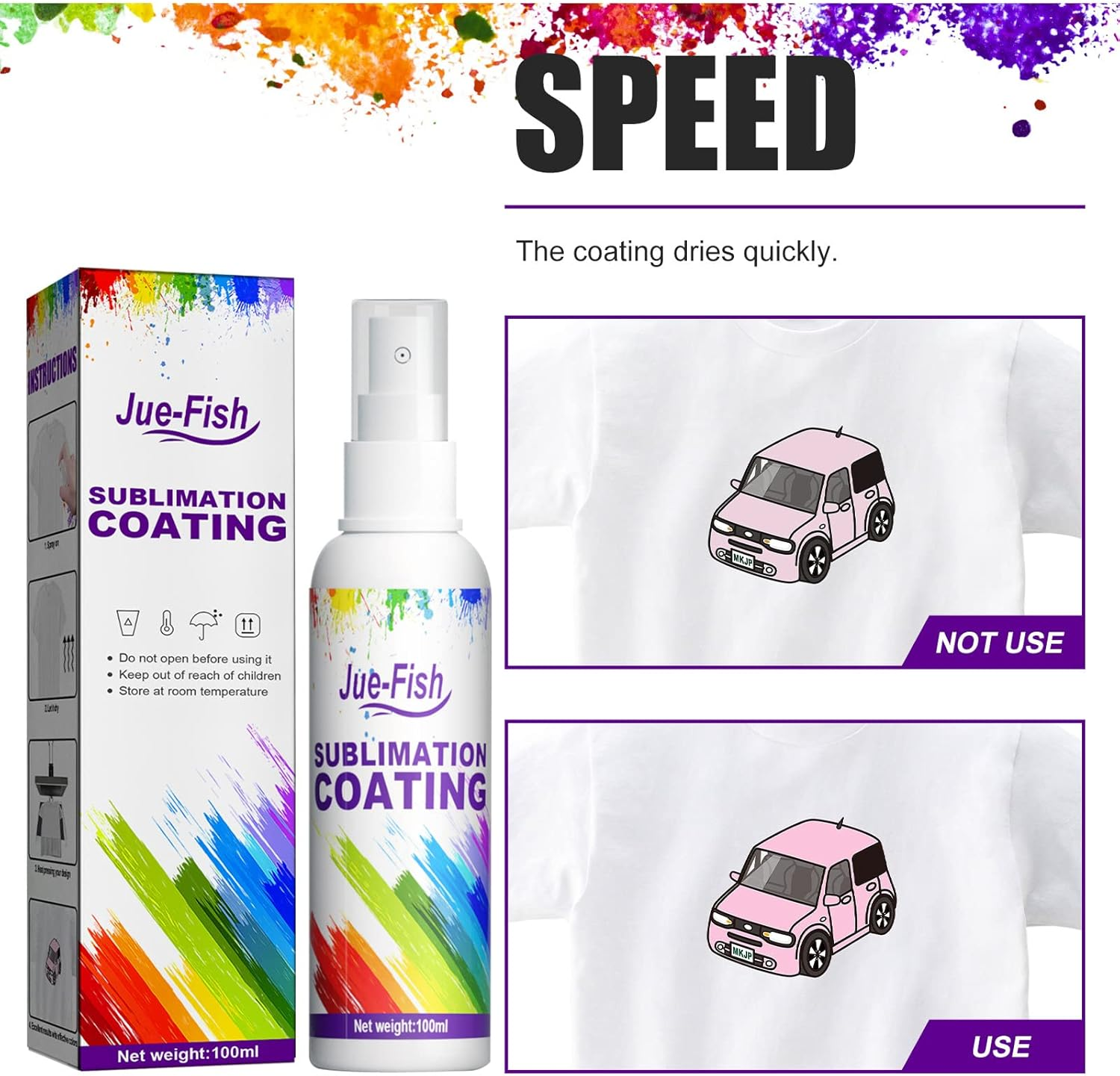 Sublimation Coating Spray, 100Ml, Enhances Ink Adhesion, for Cotton, Wood, Carton image number 3