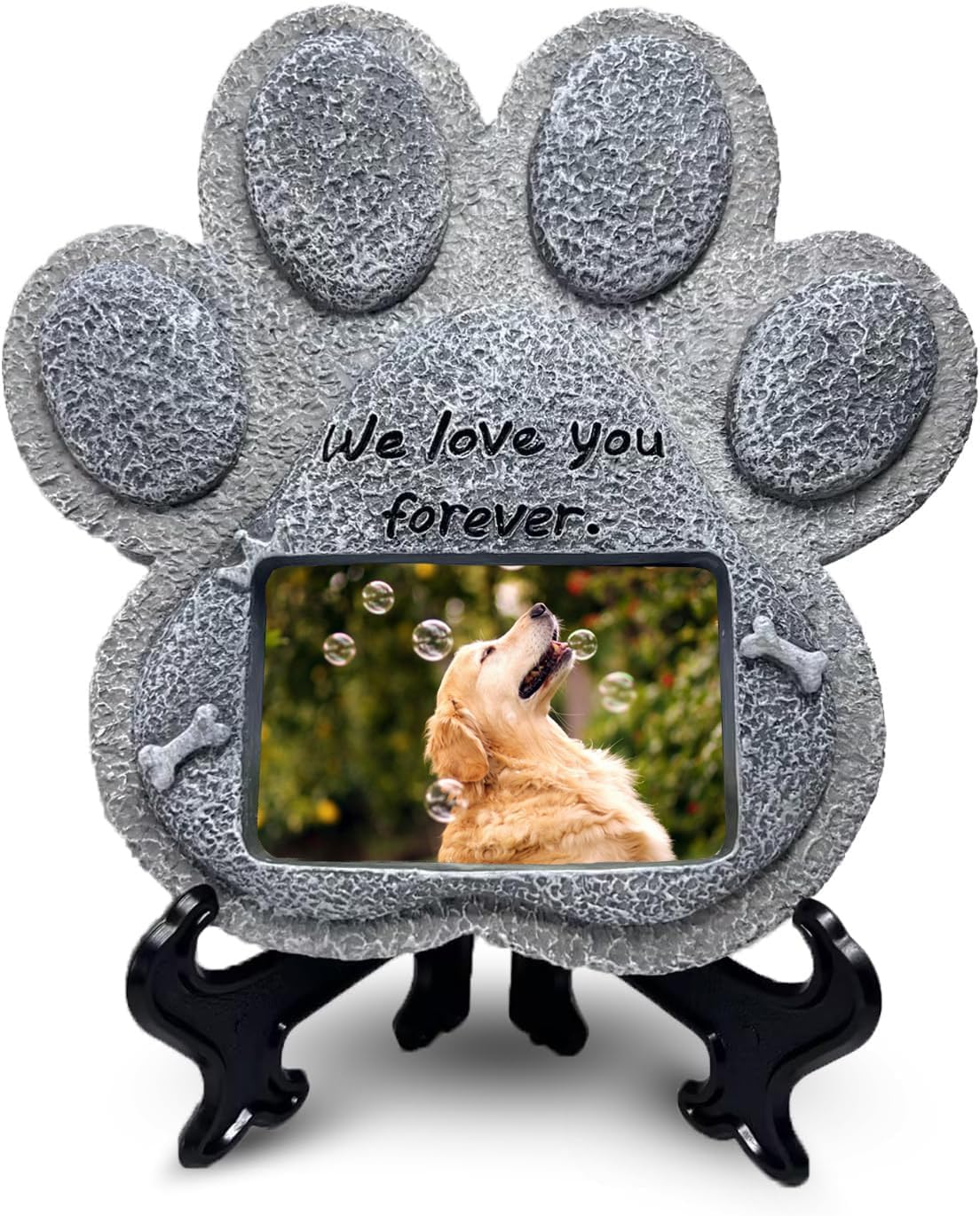 Dog Memorial Stones with Stand, Dog Memorial Gifts for Loss of Dog,Indoor Outdoor Headstones for Grave Loss of Pet'S Spiritual Resting Place