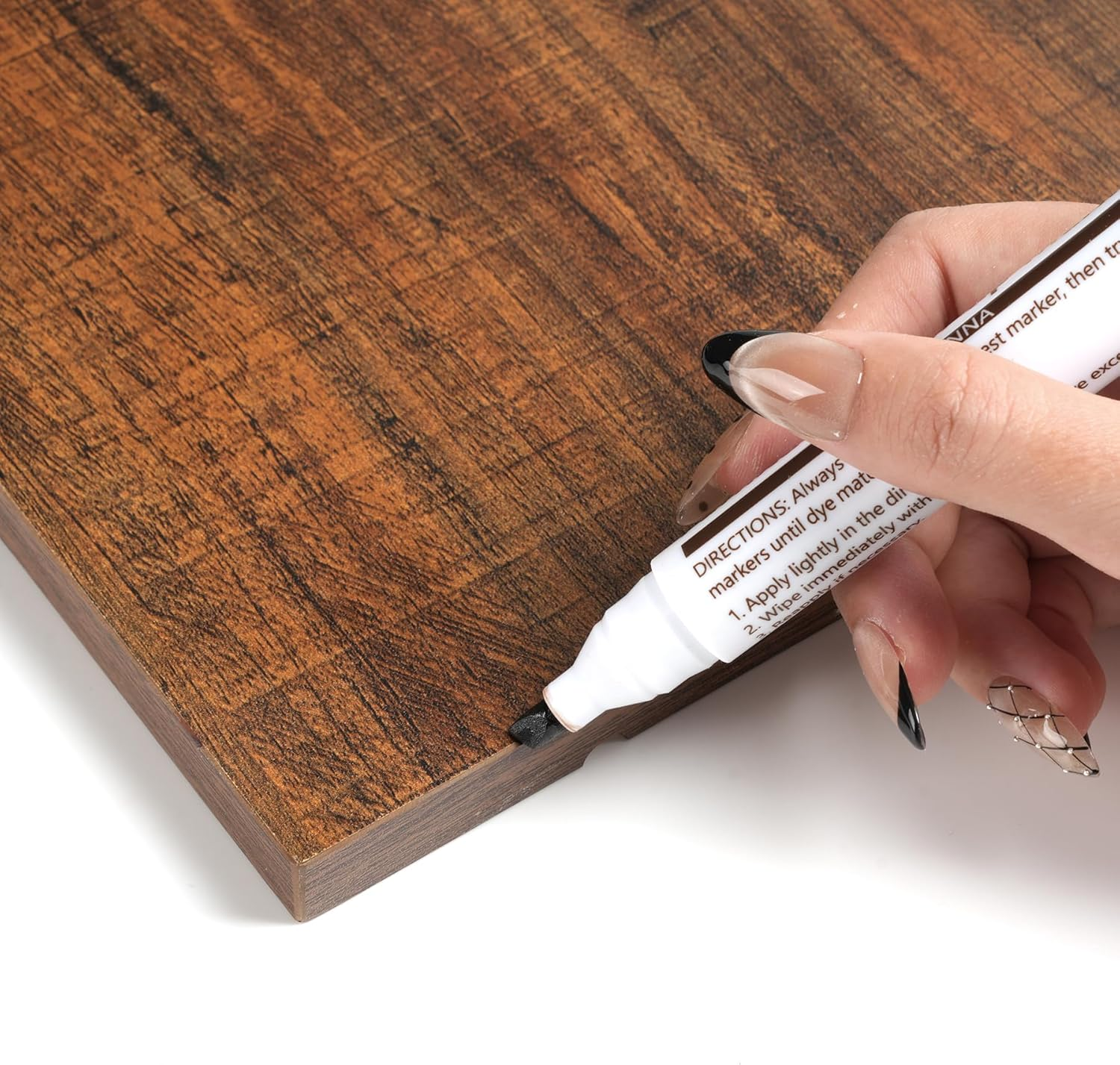 DEWEL 10 Colors Furniture Markers Touch up & 2 Colors Wood Putty, Wood Scratch Repair Kit for Filling Scratches, Cracks, Holes, Dents, Scuffs - a Simple and Convenient Wooden Repair Solution image number 1