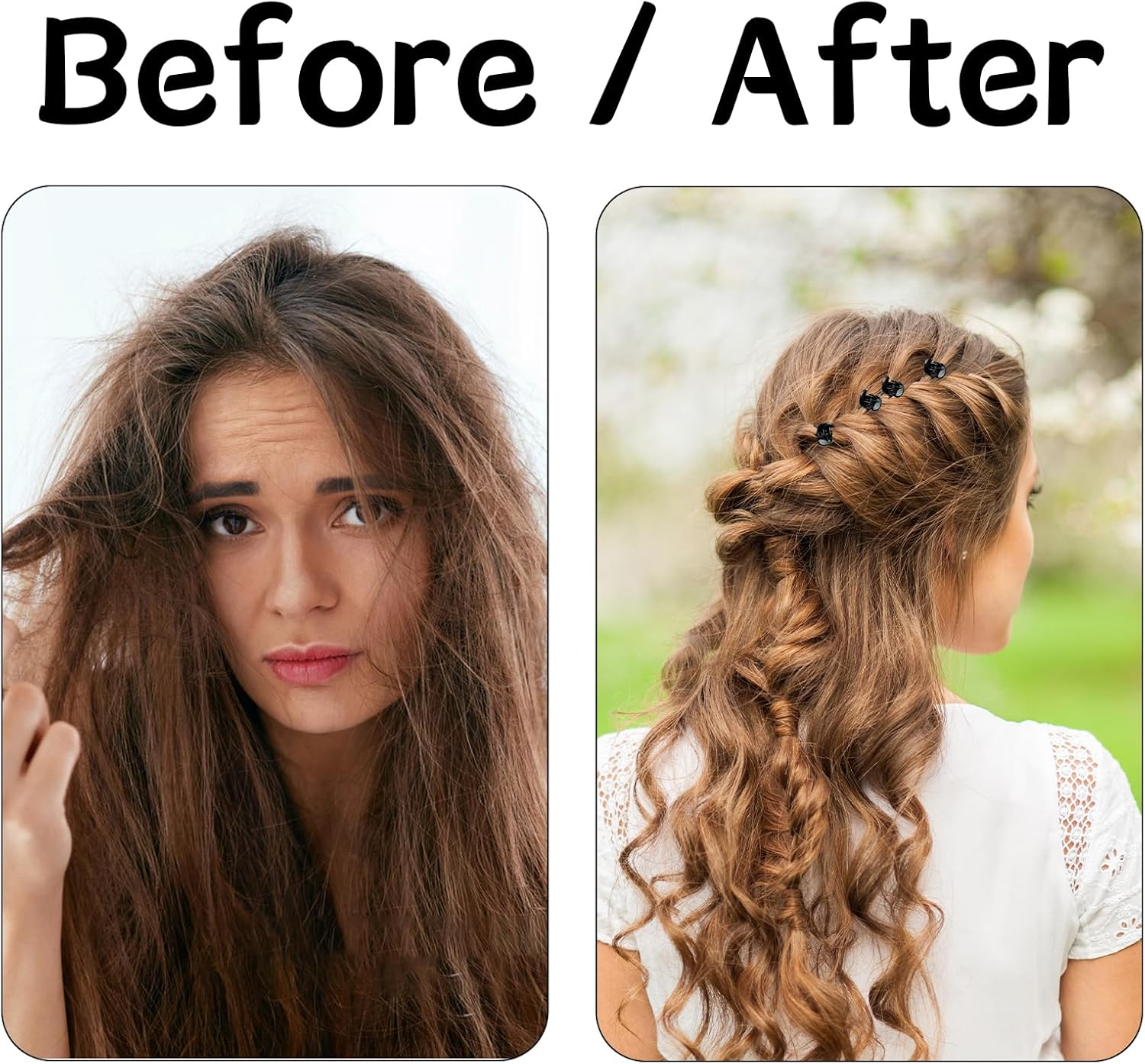 Pack of 50 Small Hair Clips, Mini Hair Clips, Black Plastic, Hair Clips Women, Hair Clips, Girls, Hair Clip, Small, Claw Clips, Non-Slip Handle, Jaw Clips, Hair Claw Clip for Hair Accessories image number 1