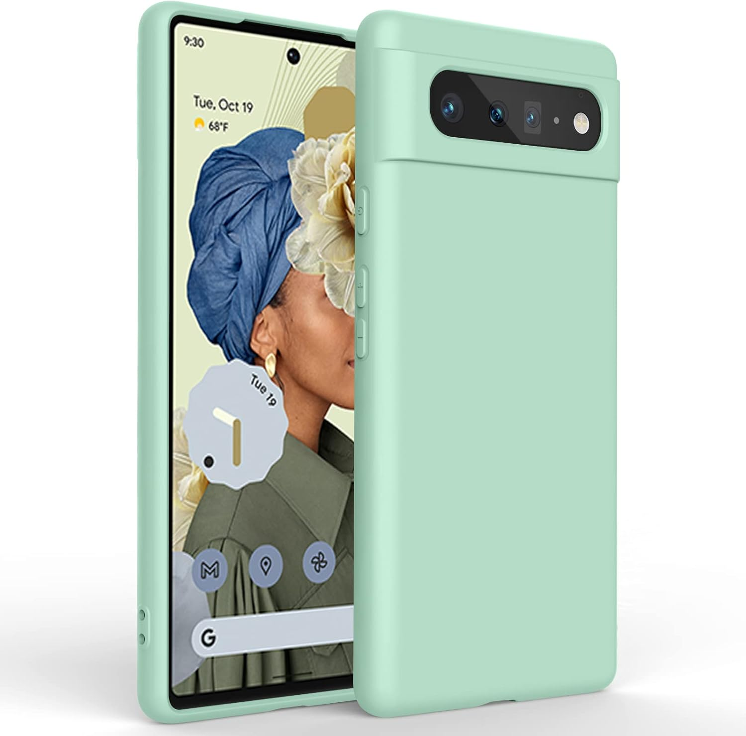 Soft Liquid Silicone Case for Google Pixel 6 Case(2021), Flexible Premium Rubber Full-Body Protection Anti-Fingerprint Dustproof Shockproof Scratch Resistant Wireless Charging for Pixel 6 5G Cover