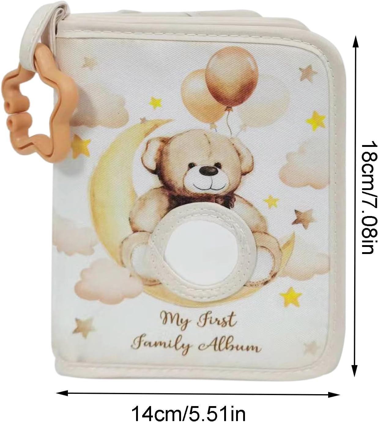 Photo Album for Baby - Soft Photo Book, Picture Book, Cute Photo Album, Baby Picture Book | Portable Soft Album, Multifunctional Album with Star Hook for Home, Crib, Stroller image number 3