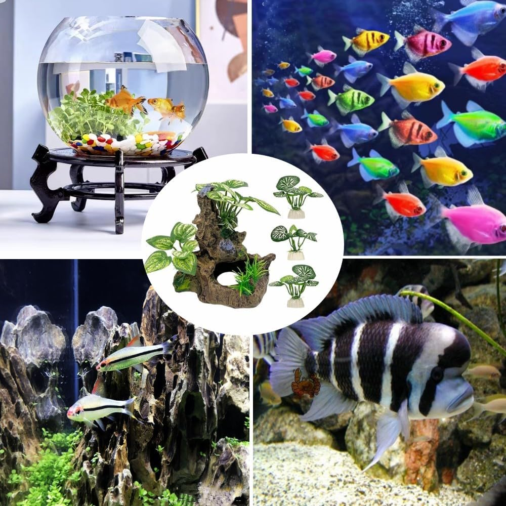 Fish Tank Decorations,Artificial Plant Goldfish Waterscape Aquarium Decor,Applicable to Office and Household Simulation Fish Tank Plants image number 3