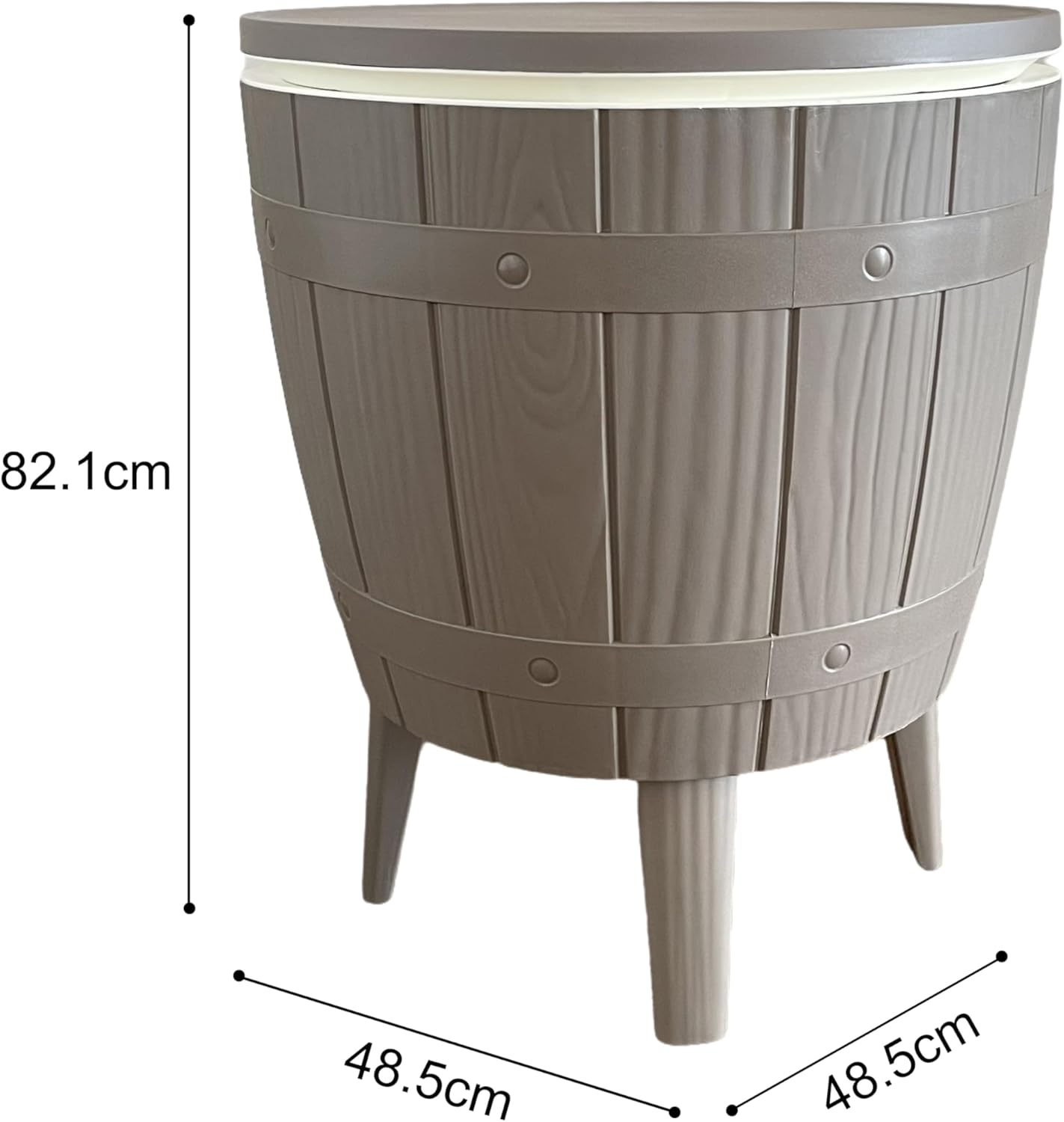 Outdoor Cooler Bar Table - Adjustable Height with Ice Bucket, Keeps Drinks Chilled for 12 Hours, Multifunctional Coffee Table for Garden, Patio, and Parties