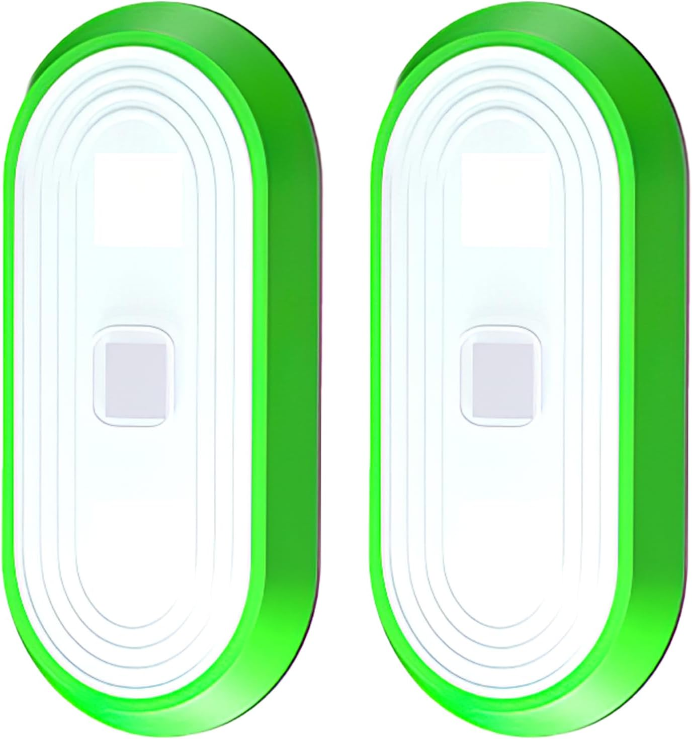 2 Pcs Small Clip on Running Light, Mini LED Torch for Runners Night Walking & Dog Outdoor Activities, Lightweight Hands Free Clip-On Flashlight 3 Light Modes Touch Adjustment (Green) image number 2