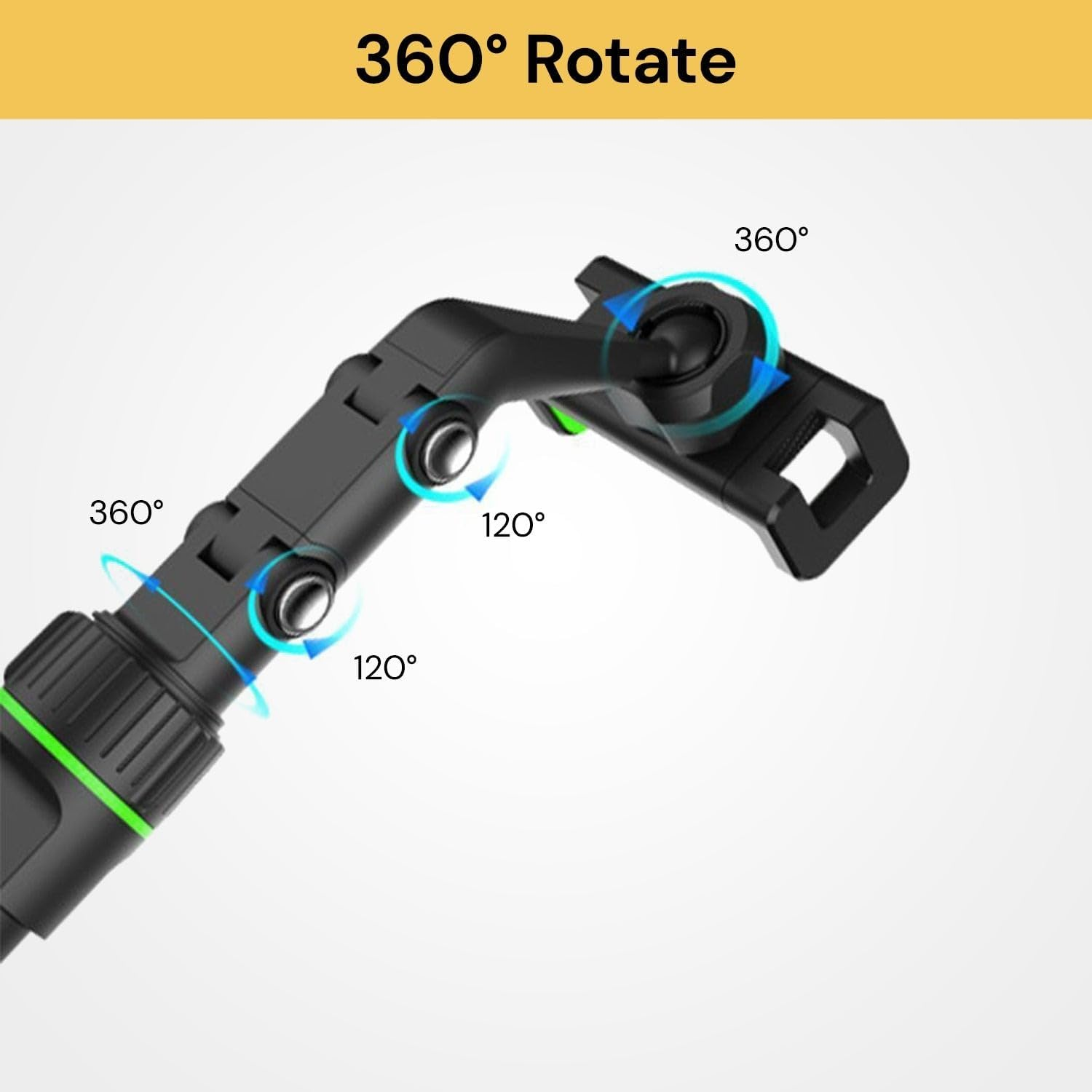 Spendeal Rear View Mirror Phone Holder, Rearview Mirror Phone Holder for Car, 360 Rotatable and Retractable Car Phone Holder Mount, Car Truck Essentials Accessories Compatible with All Cell Phones image number 2