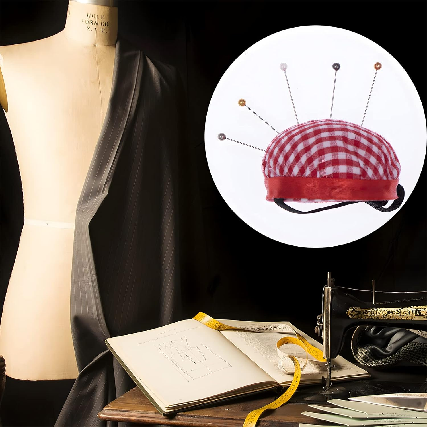 VAPKER Sewing Pins 500 Pcs Pearlized Head Quilting Pins 38Mm Straight Long Pins for Dressmaker Flower DIY Decoration(5 Colors) image number 2