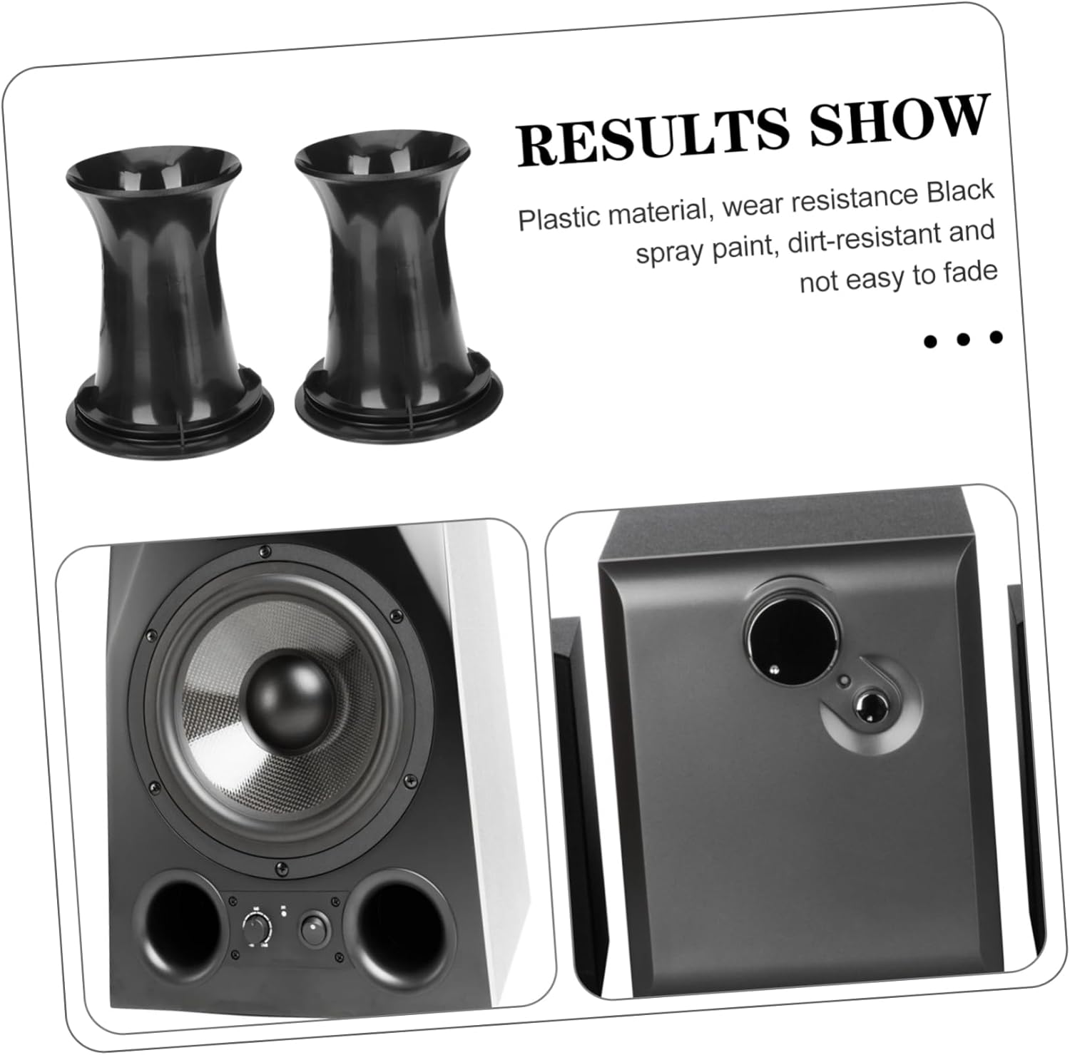 DOITOOL 8Pcs Speaker Port Tubes for Home Car Bar Shows Speaker Air Port Outlet Accessory for Cabinets image number 3