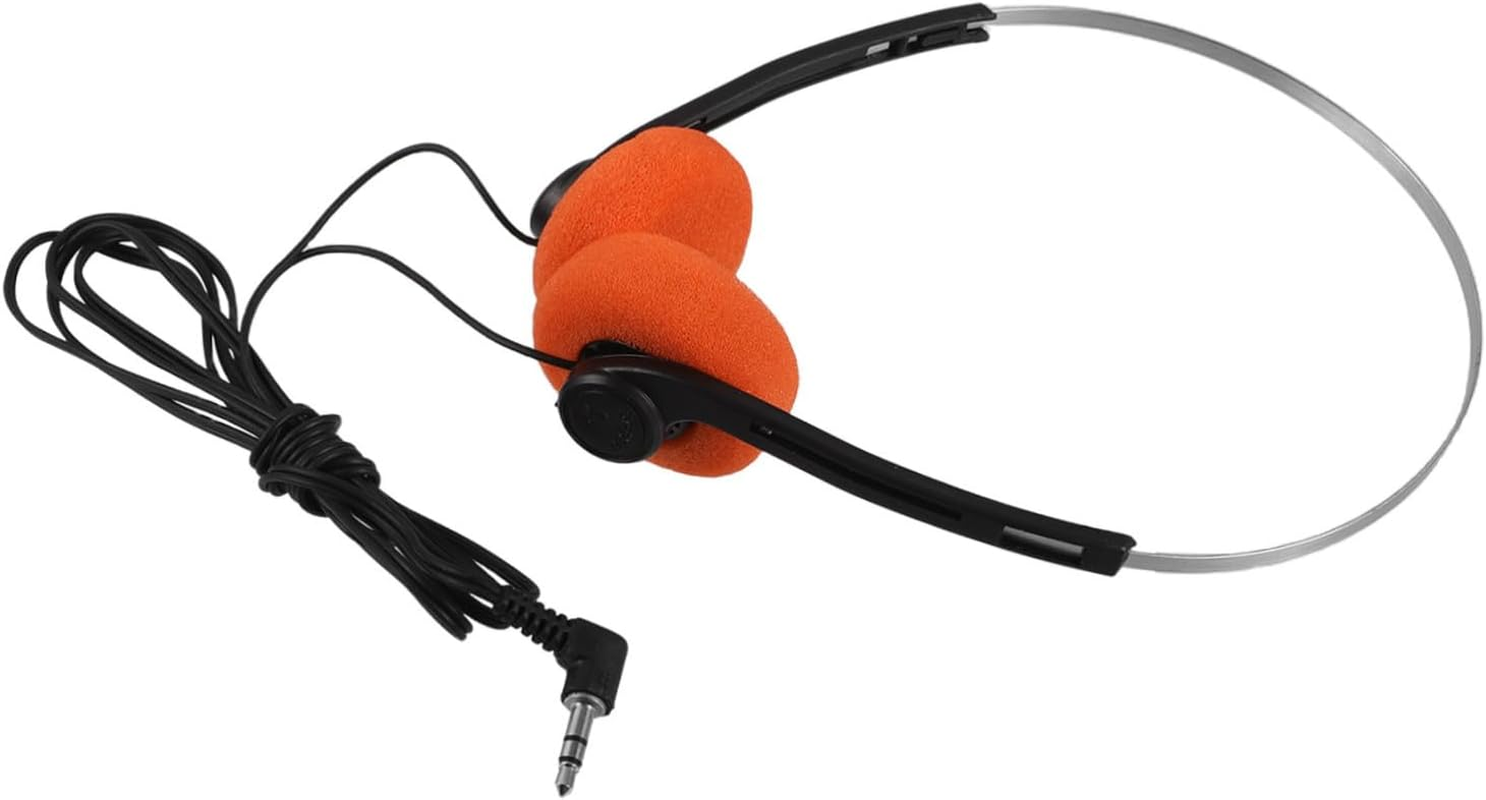 HEATSHAKING Portable Lightweight Ear Headphones for Classroom Use with Adjustable Headband Cushioned Ear Pads Retro Design Comfortable Fit for Educational Listening image number 2