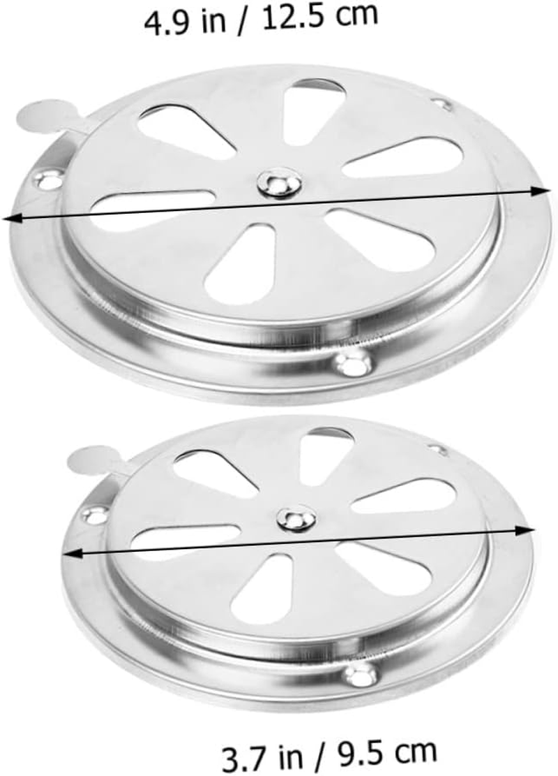 2Pcs Stainless Steel Air Vent Covers Adjustable Rv Marine round Ventilation Grilles Diameter 125Mm 95Mm for Caravan Boat Shed Ventilation image number 5