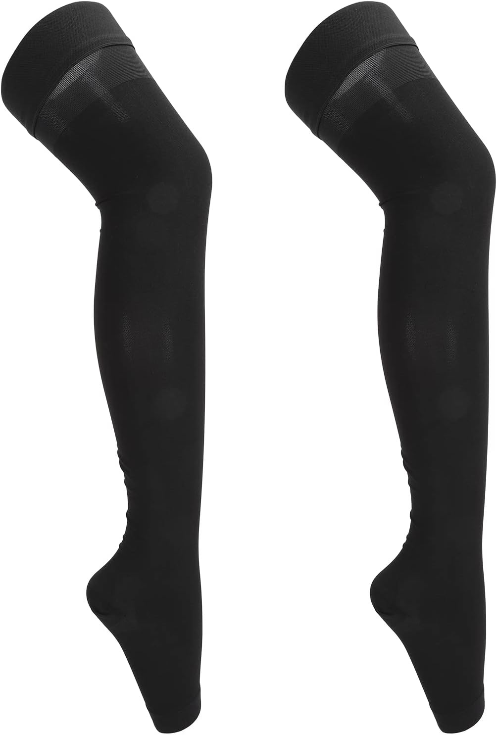 Compression Stockings, Lightweight Comfortable Support Stockings Elastic Material 23 to 32Mmhg Reinforcement for Leg (L) image number 4