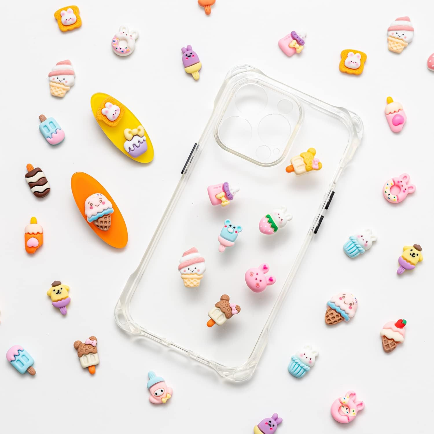 Slime Charms Cute Set - Mixed Lot Assorted Lovely Resin Flatback Cute Sets for DIY Crafts Making,Decorations,Scrapbooking,Embellishments,Hair Clip 25Pcs