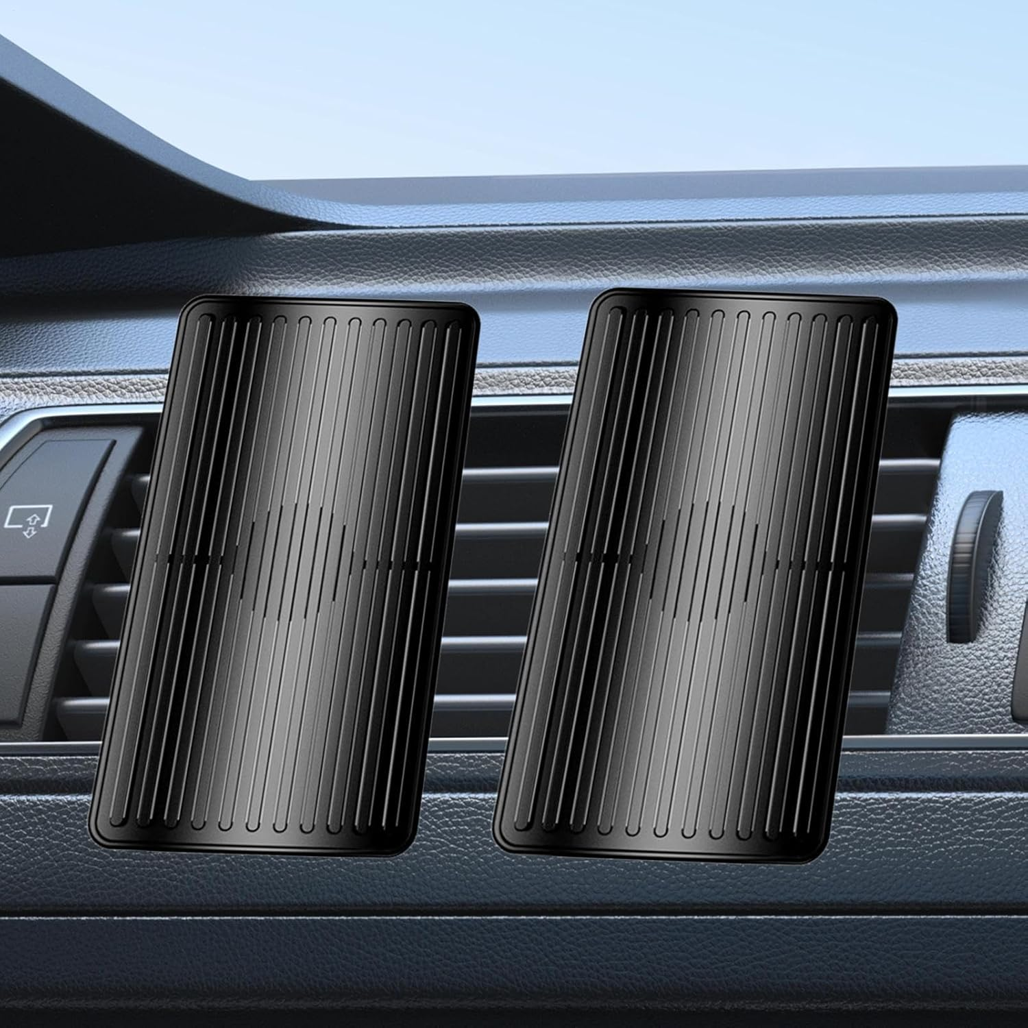 Car Air Conditioning Deflector - Air Conditioner Windshield Car Vent Wind Guide | Easy Install Baffle Road Trip Vehicle Interior Part for Minivan, Cravan - Circular 2Pcs image number 2